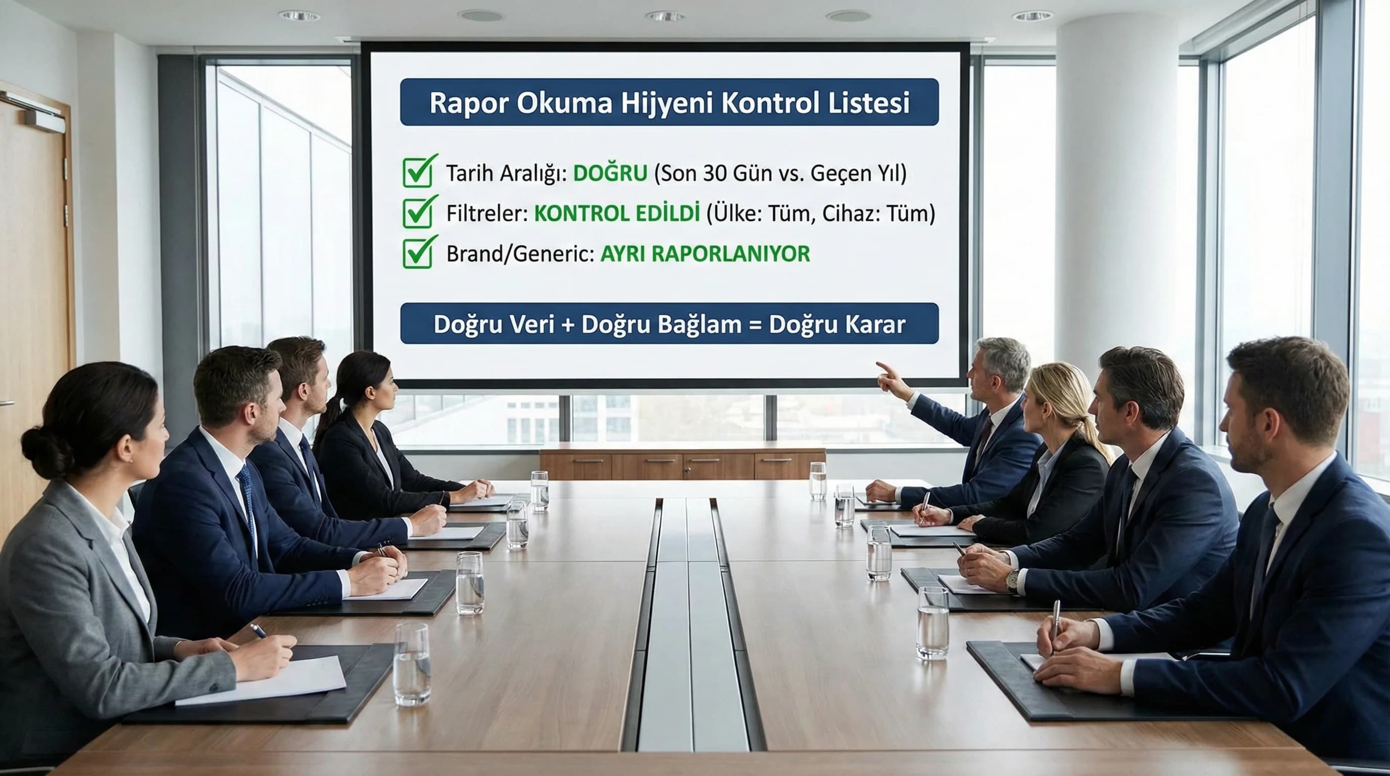 Rapor okuma hijyeni, filtre tarih ve brand ayrımıyla doğru karar sağlar