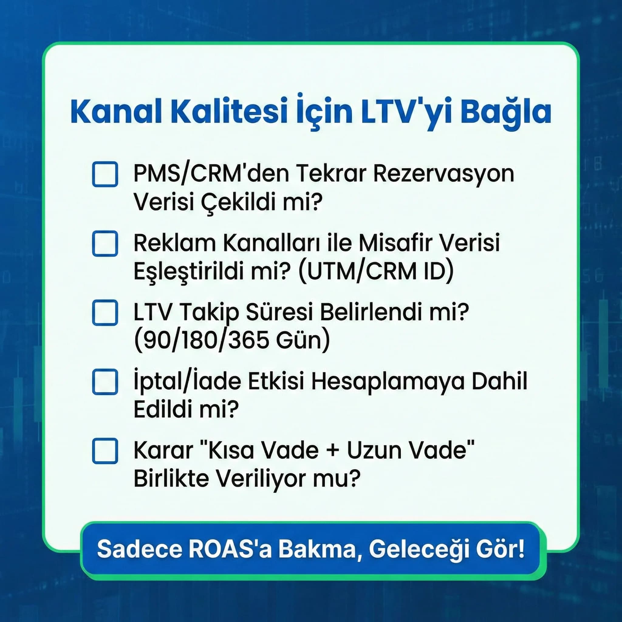 A/B test checklist’i, otel reklamlarında erken bitirme riskini azaltır