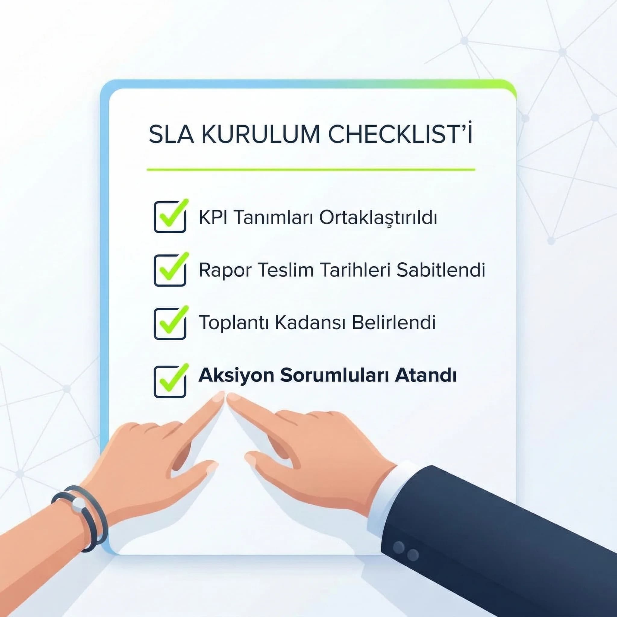 SLA checklist’i, ajans otel iş birliğinde şeffaf performans yönetimi sağlar