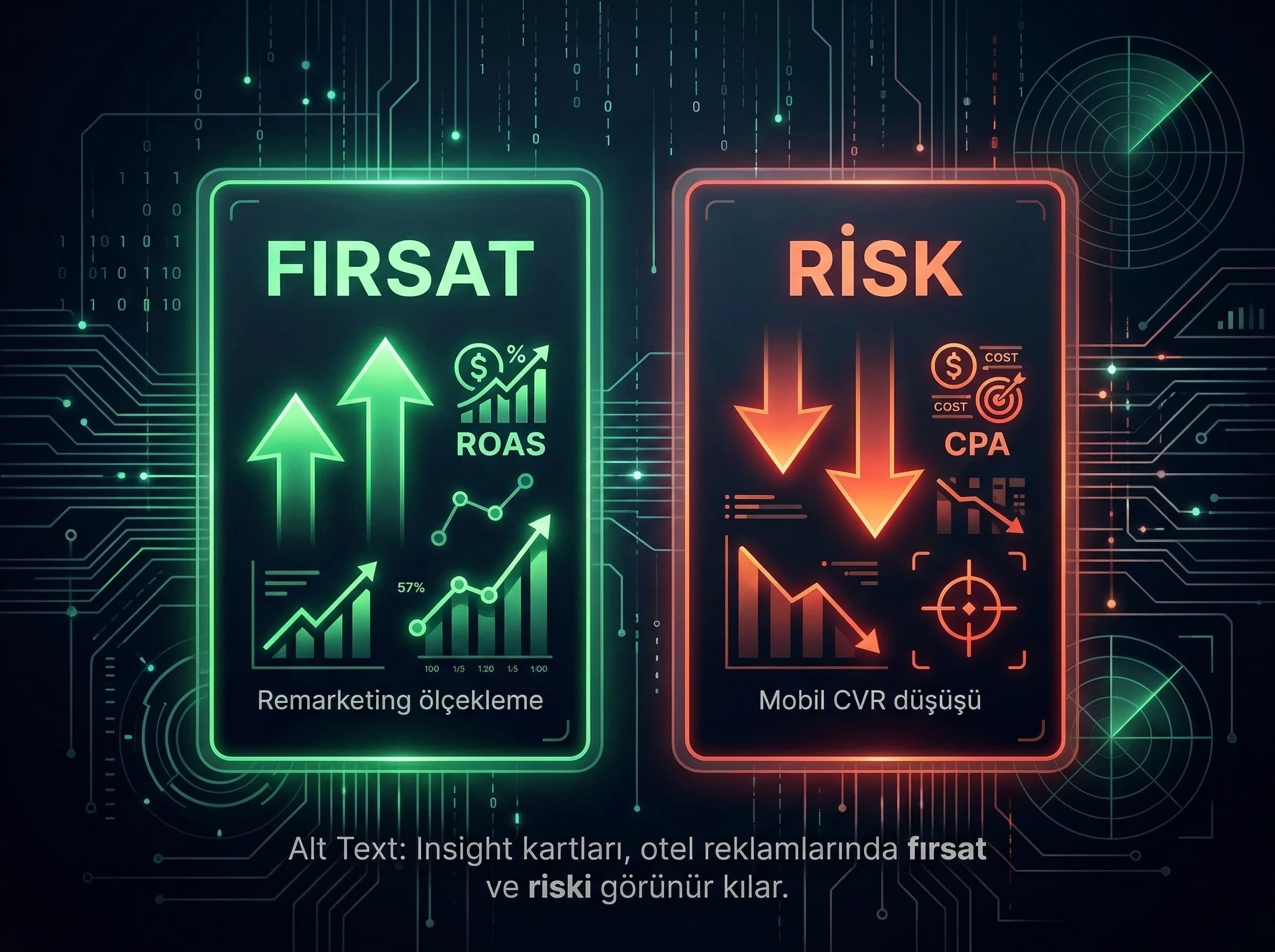 Insight kartları, otel reklamlarında fırsat ve riski görünür kılar