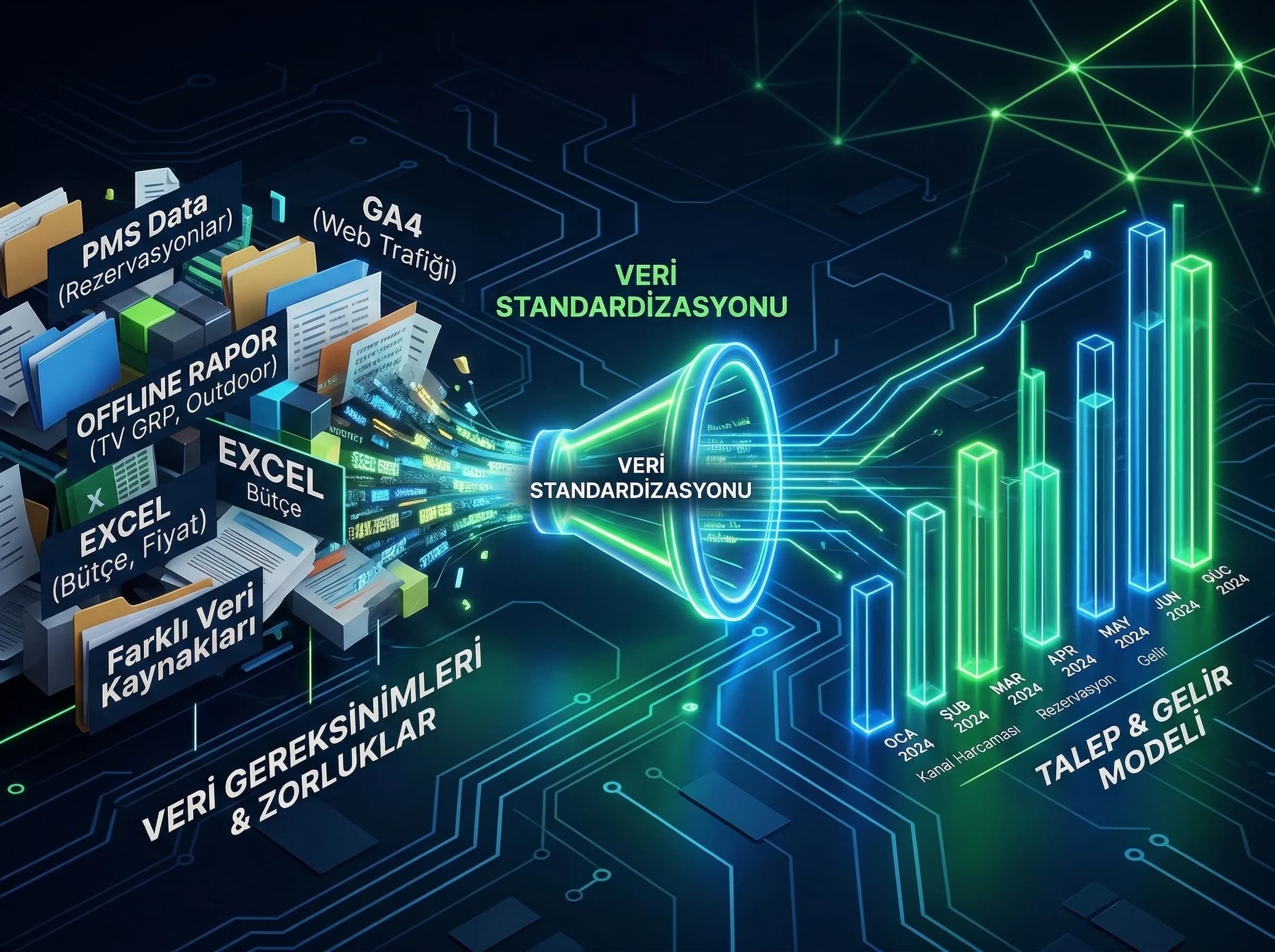 Veri gereksinimi ve zorluklar, otel MMM hazırlığını netleştirir