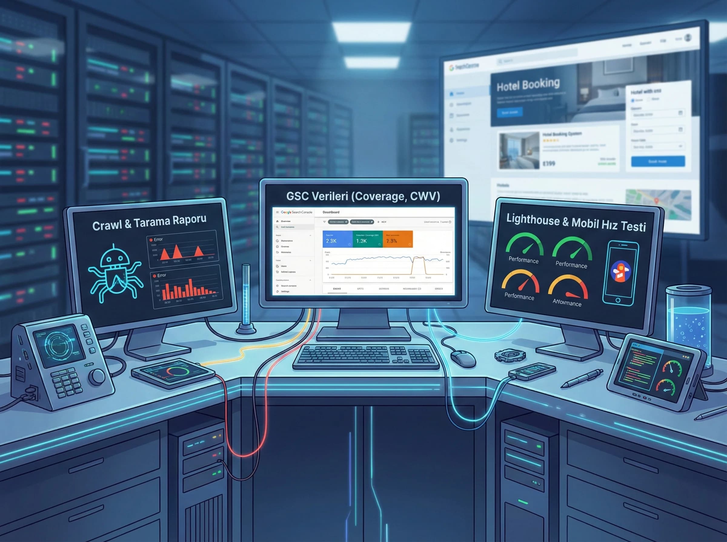 Otel schema bölümüne geçiş ayracı, teknik SEO bağlamı