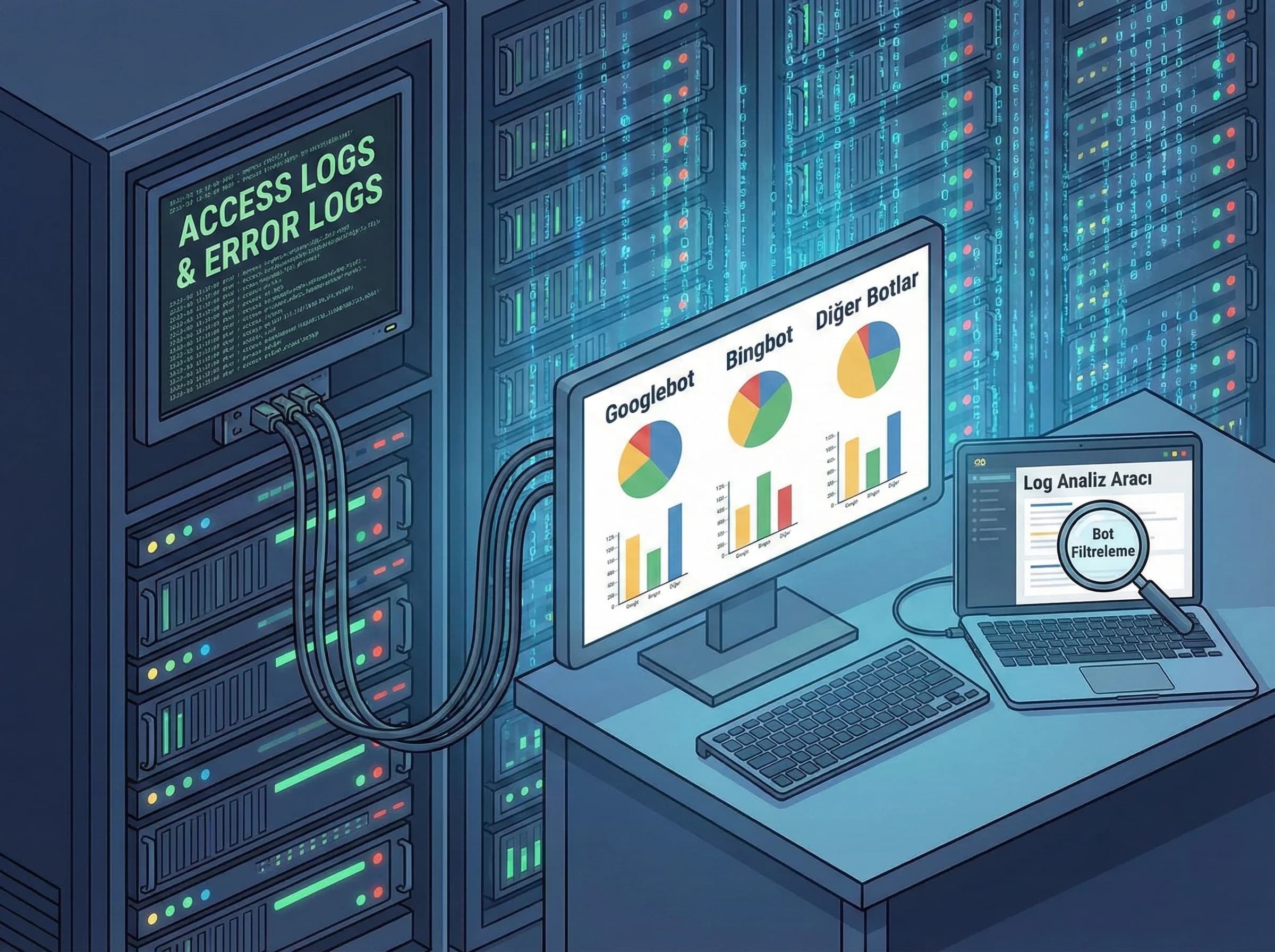 Log temelleri bölüm ayracı, teknik SEO