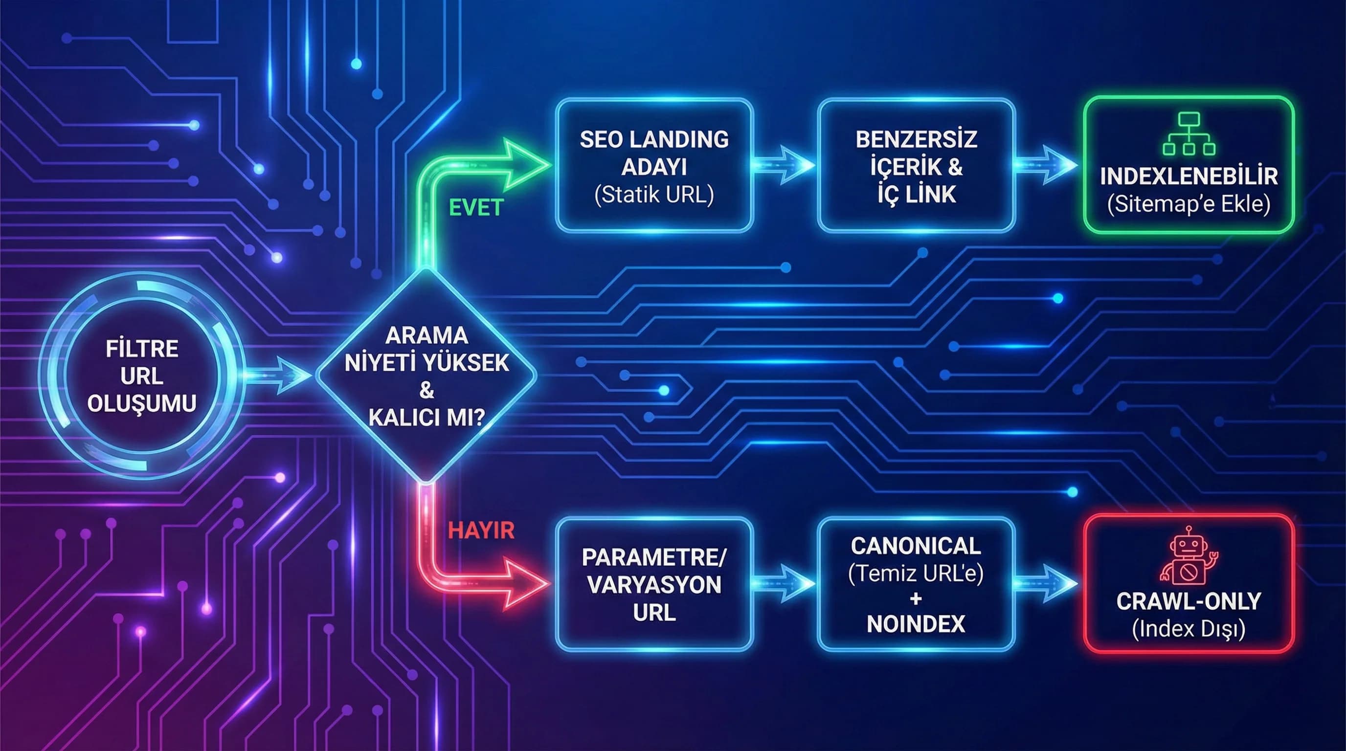 Index/noindex karar akışı diyagramı