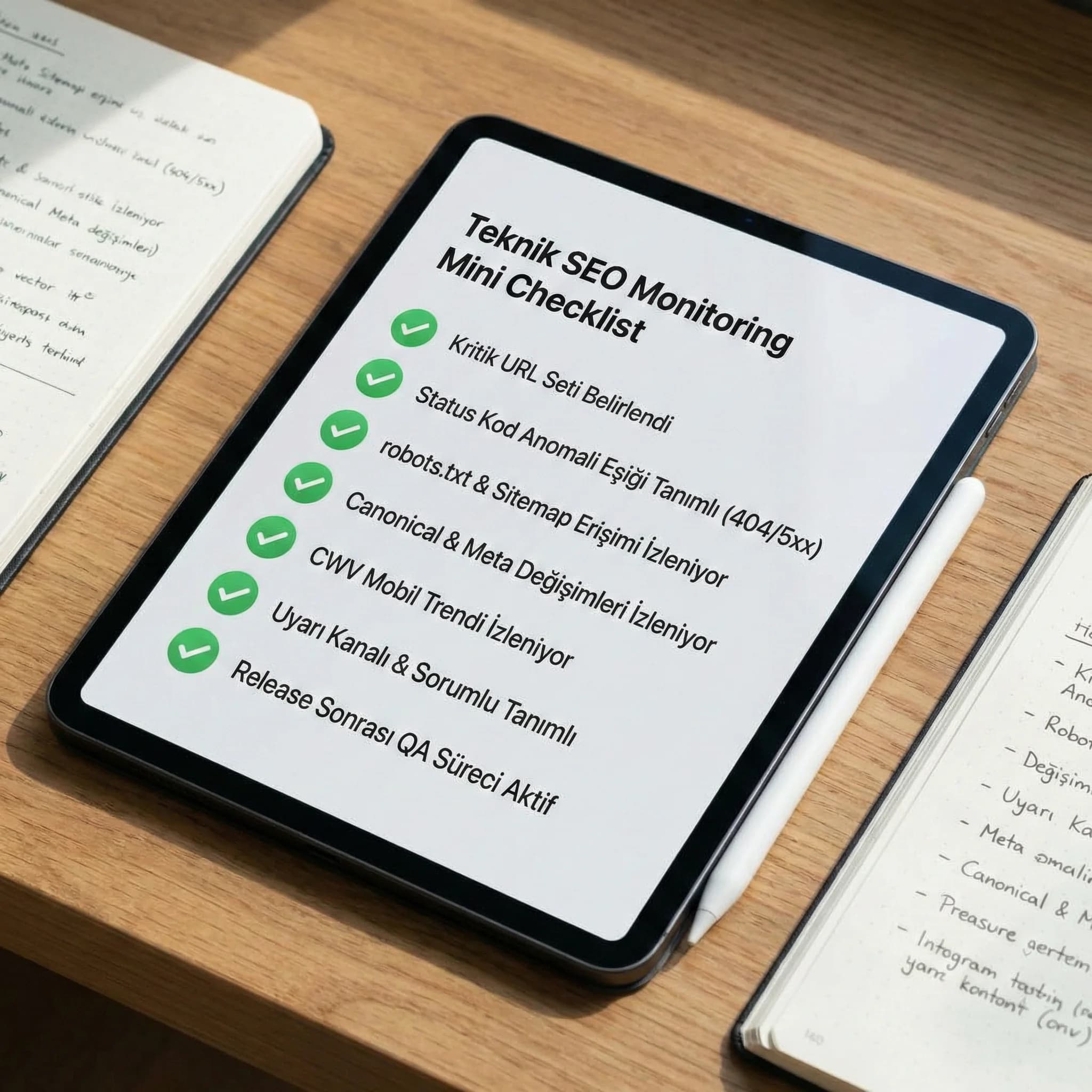 Monitoring mini checklist kartı