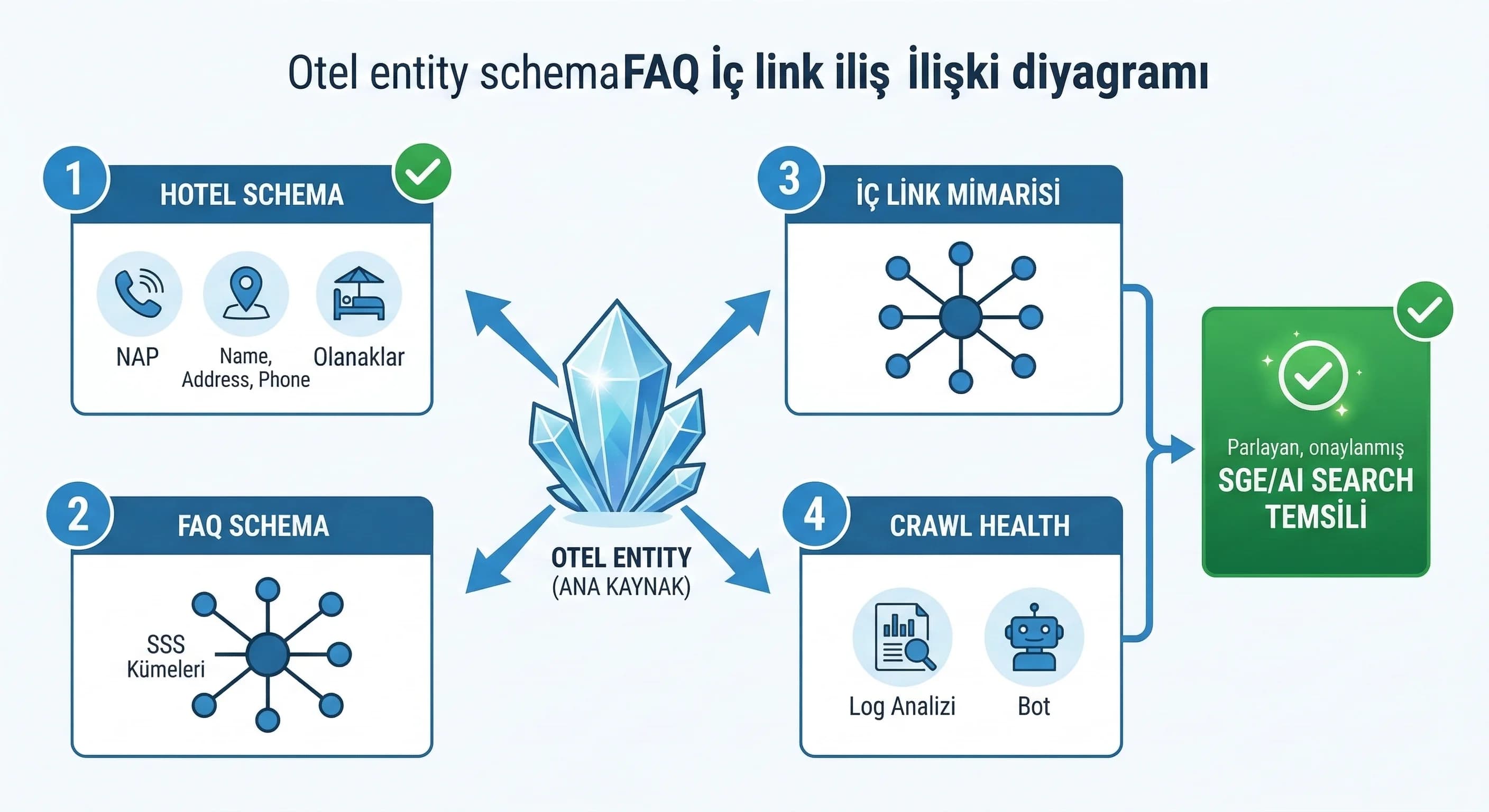 Otel entity schema FAQ iç link ilişki diyagramı