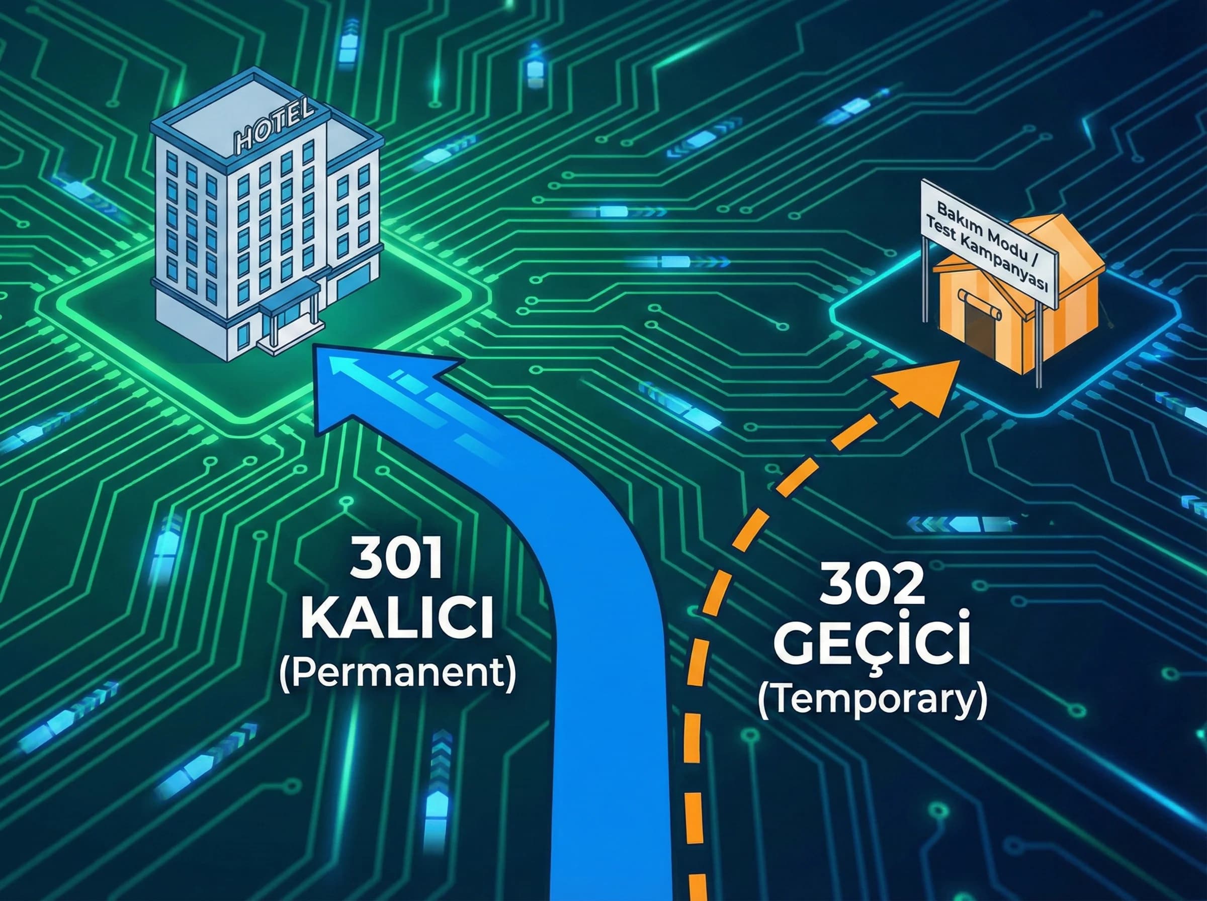 301-302 ayrımını başlatan bölüm ayracı, otel SEO bağlamı