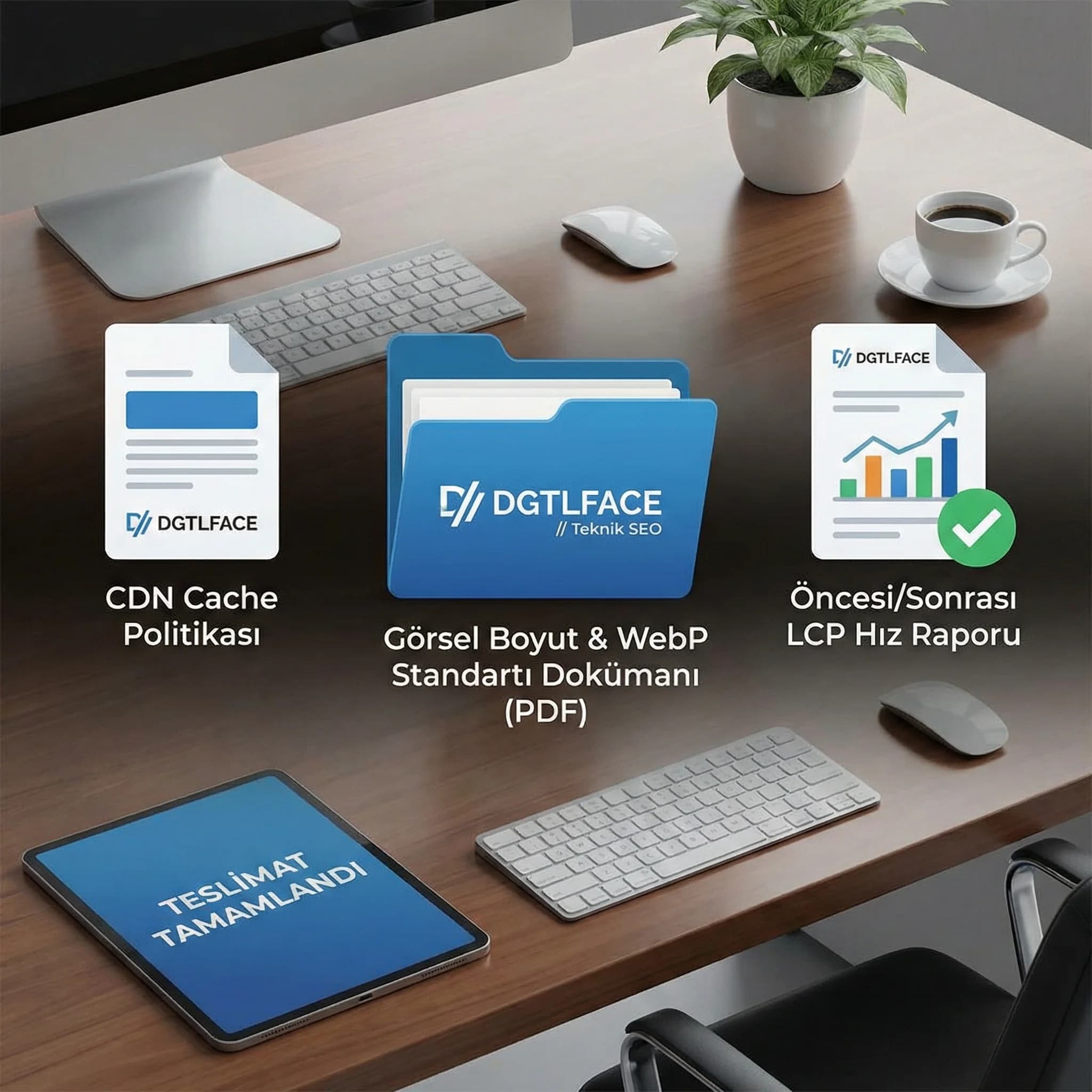 Teslimatlar ve güven unsurları kartı, görsel optimizasyon çıktıları