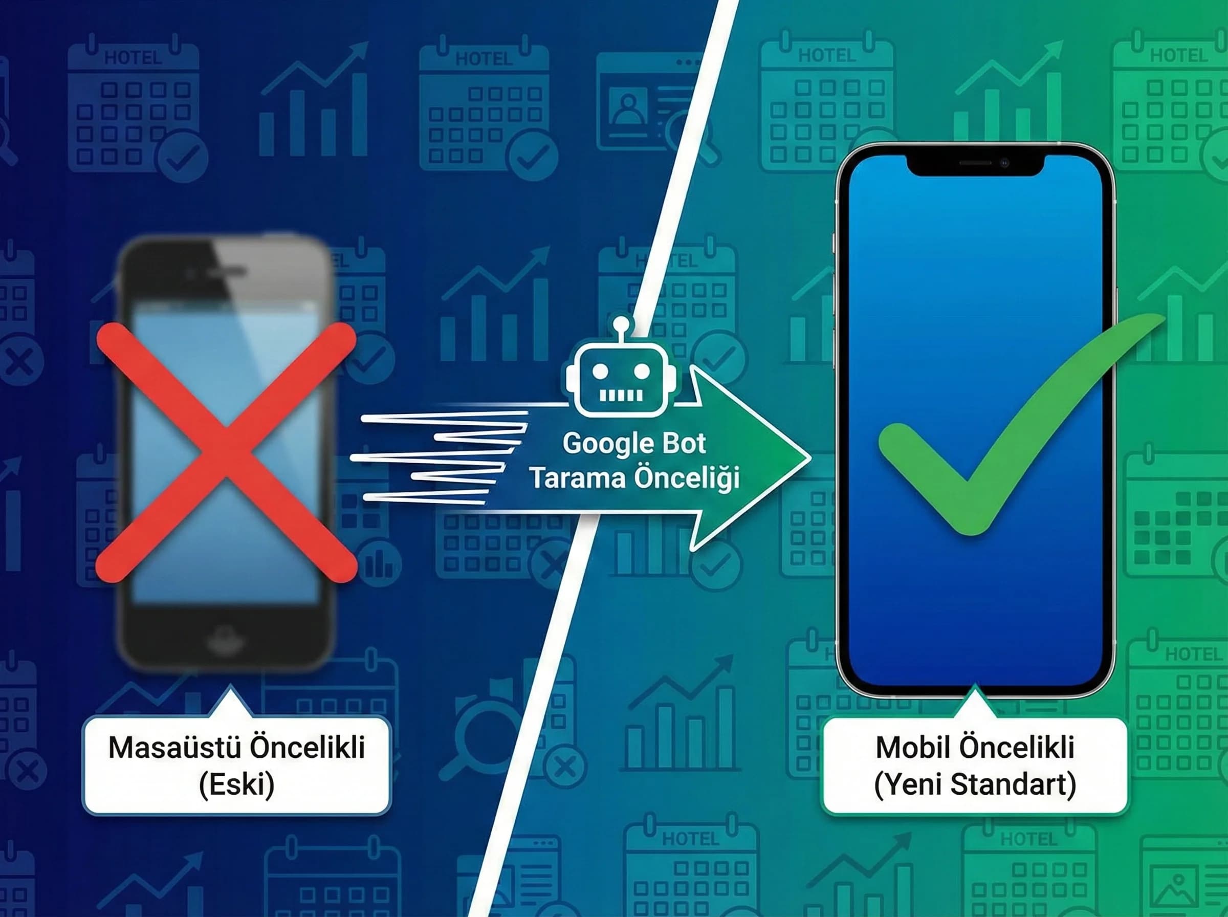 Mobil-first değerlendirmeye geçiş bölüm ayracı, otel sitesi