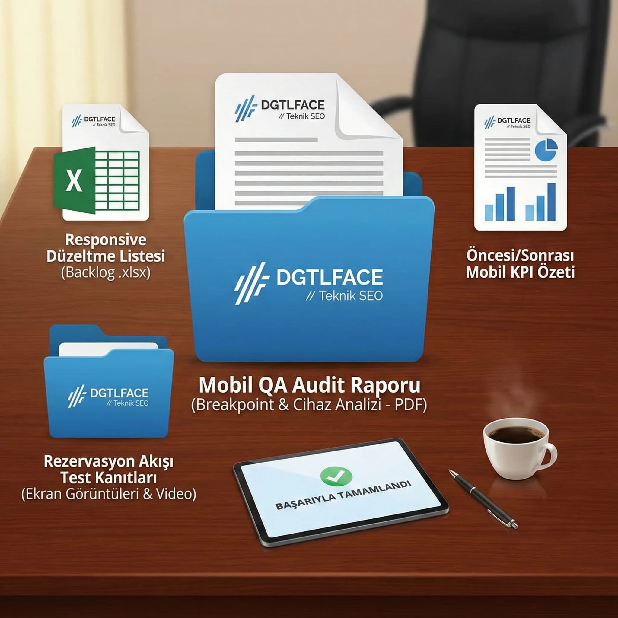 Teslimatlar: mobil audit raporu, düzeltme listesi, test kanıtı kartı