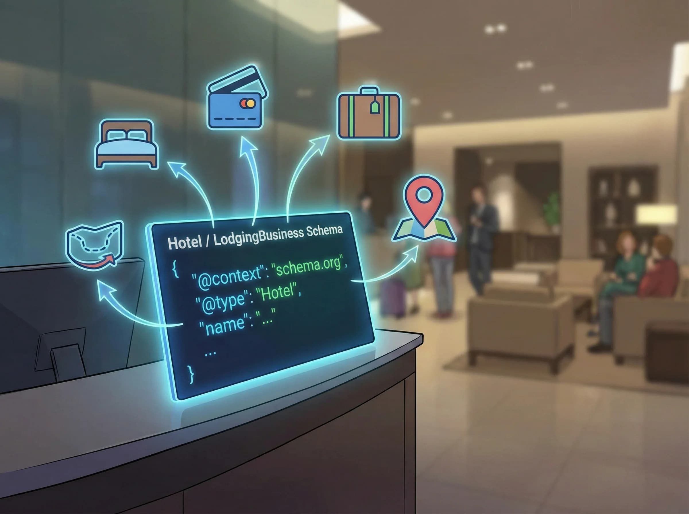 Otel schema bölümüne geçiş ayracı, teknik SEO bağlamı