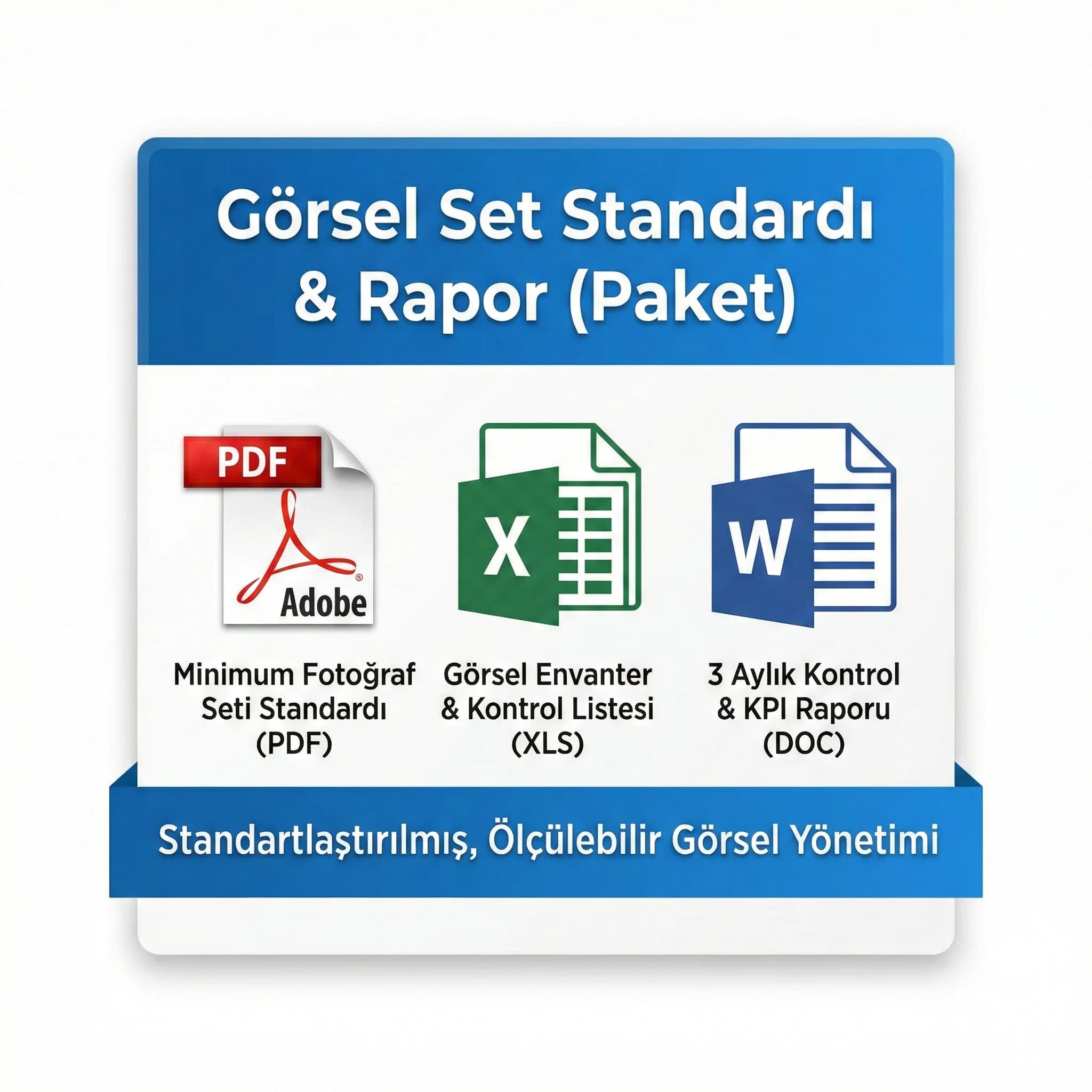 Görsel standardı deliverables kartı