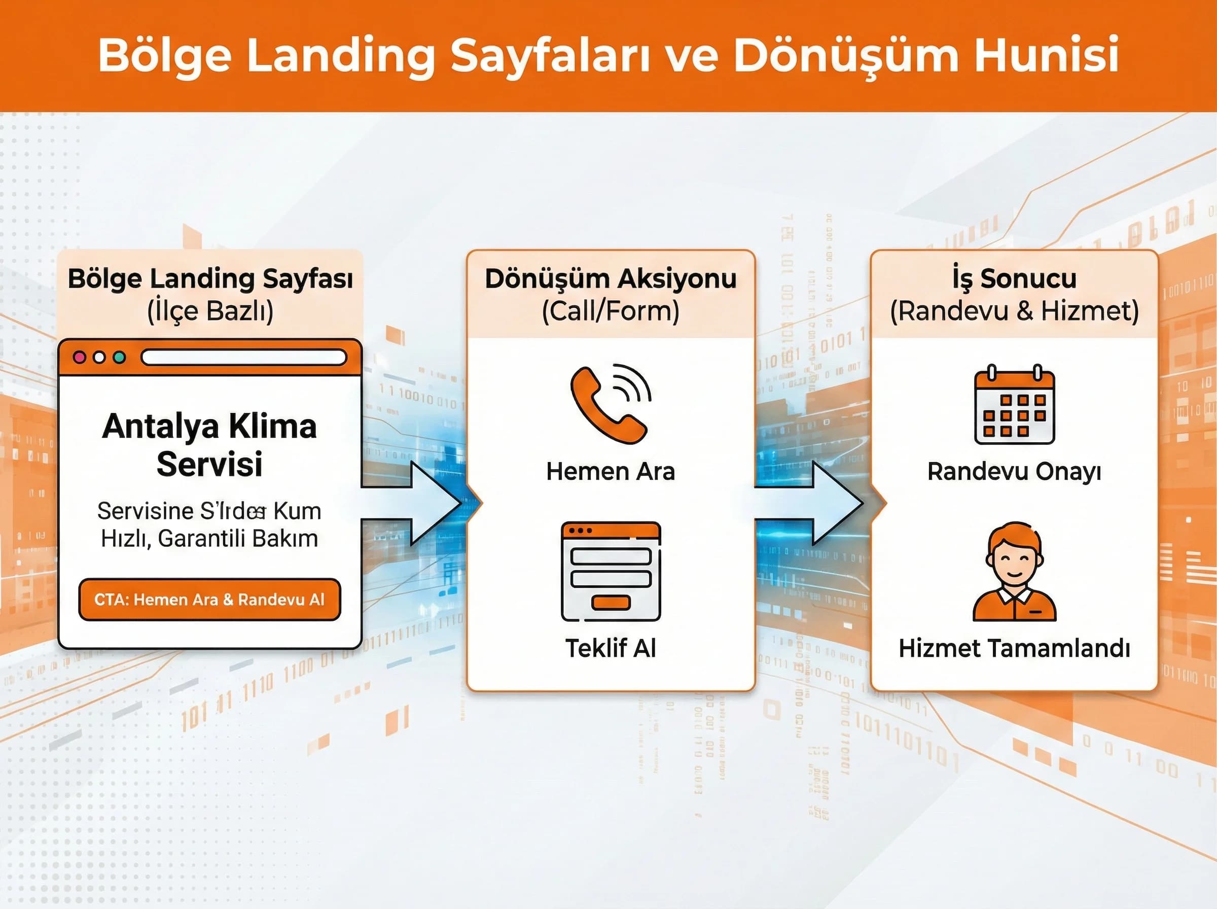 Landing + dönüşüm modeline geçiş ayraç
