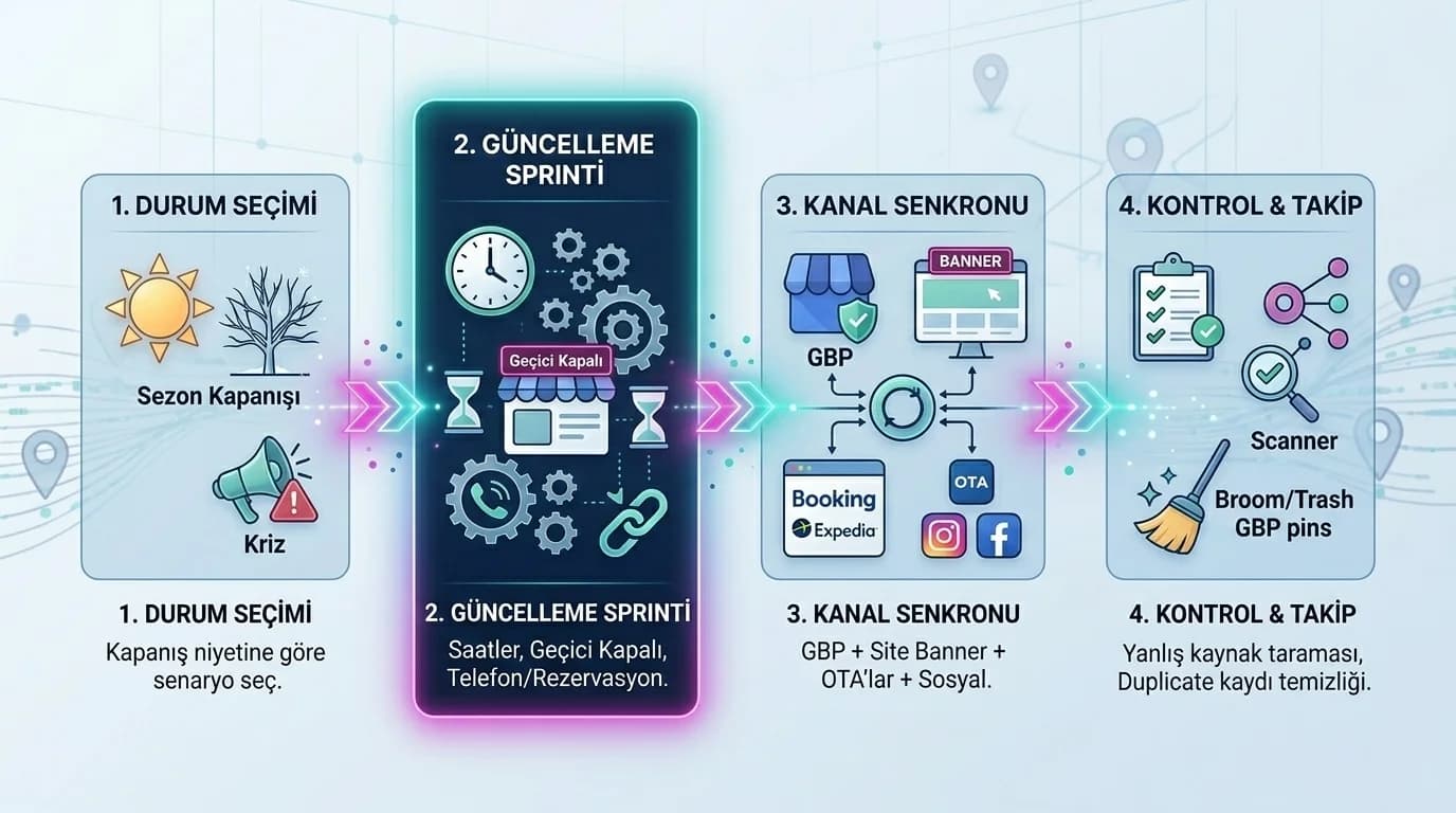 Kapanış/açılış güncelleme akışı diyagramı