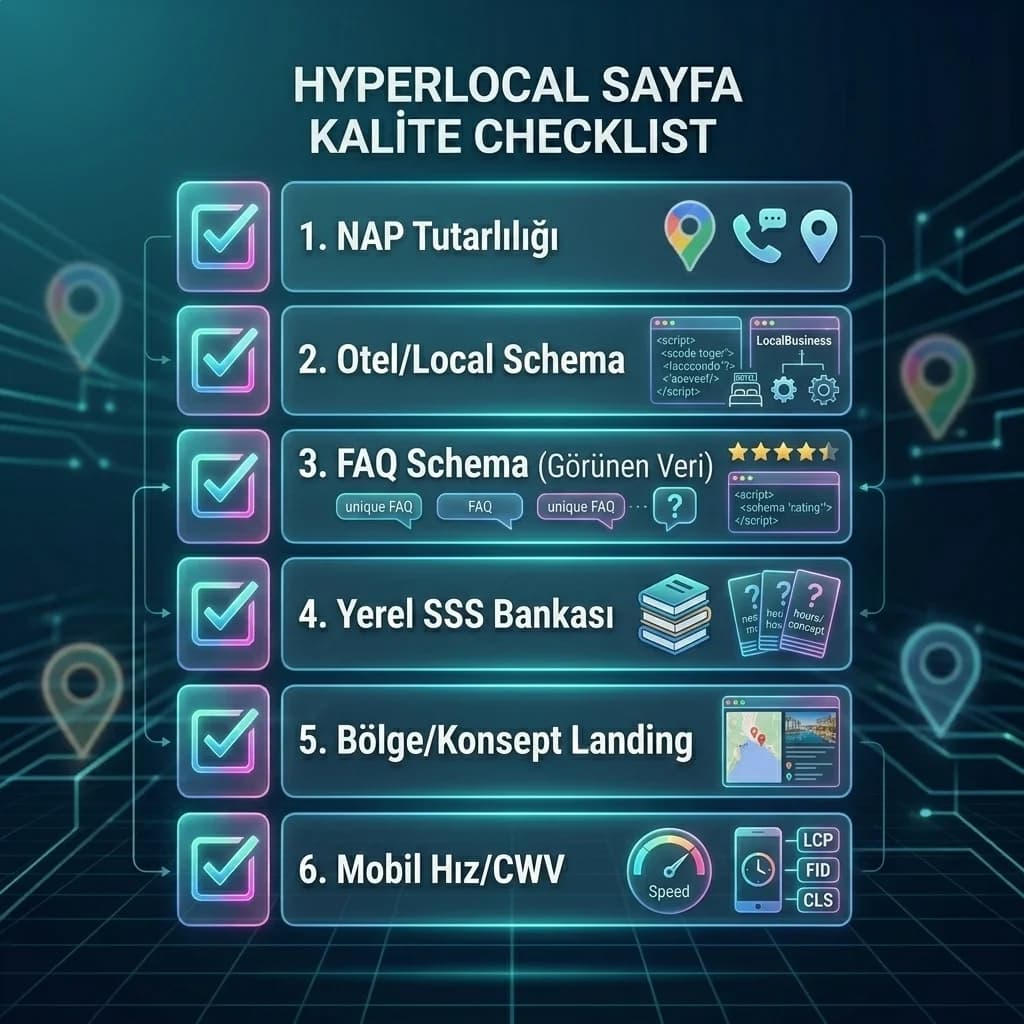 Hyperlocal kalite checklist kartı