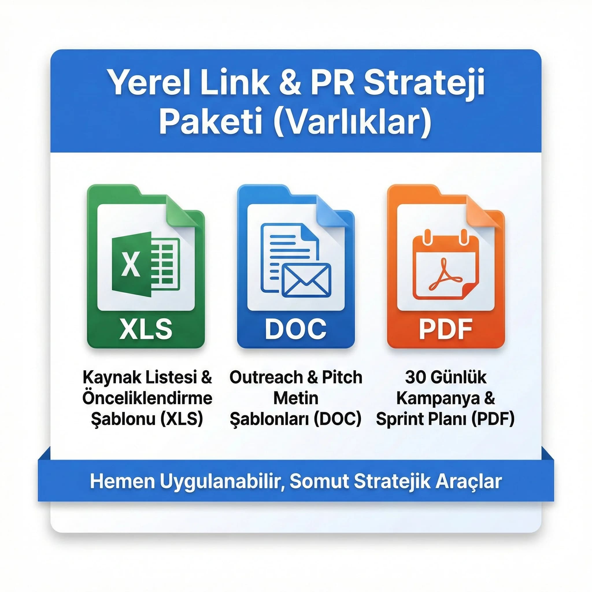 Kaynak listesi + pitch + plan deliverables kartı