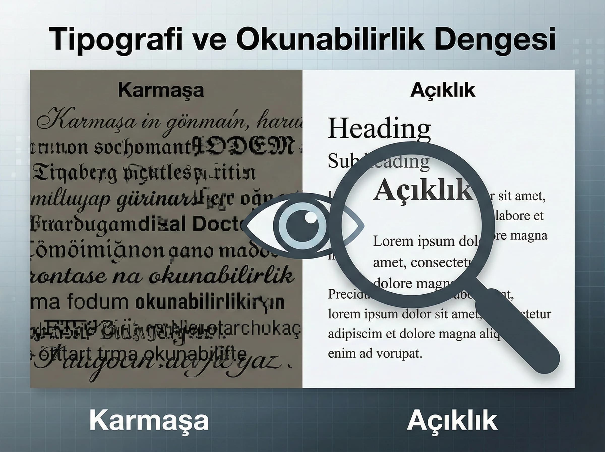 Tipografi ve okunabilirlik, içerik UX bölüm ayracı”