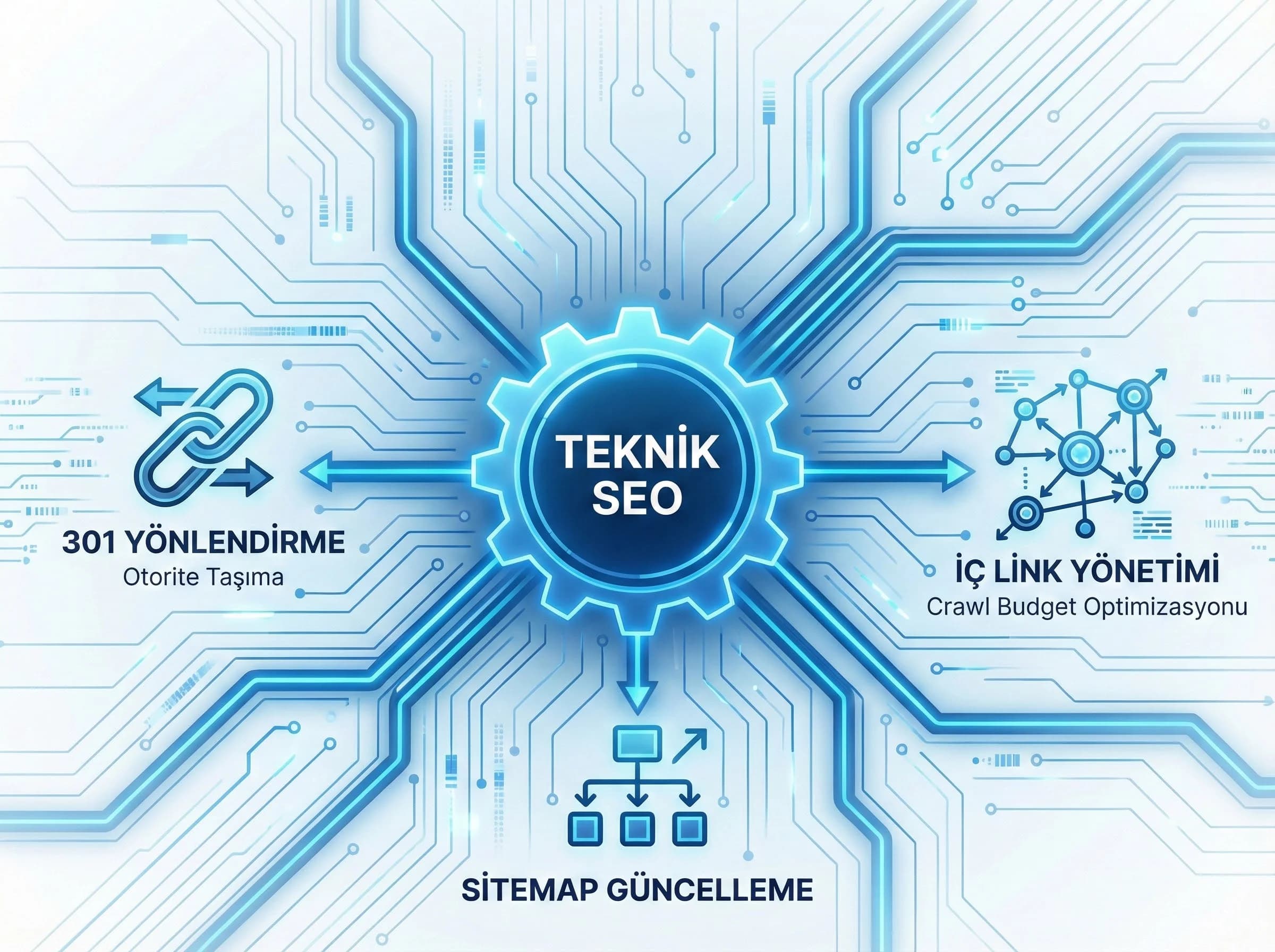 Teknik uygulama ayırıcı, 301 ve iç link yönetimi
