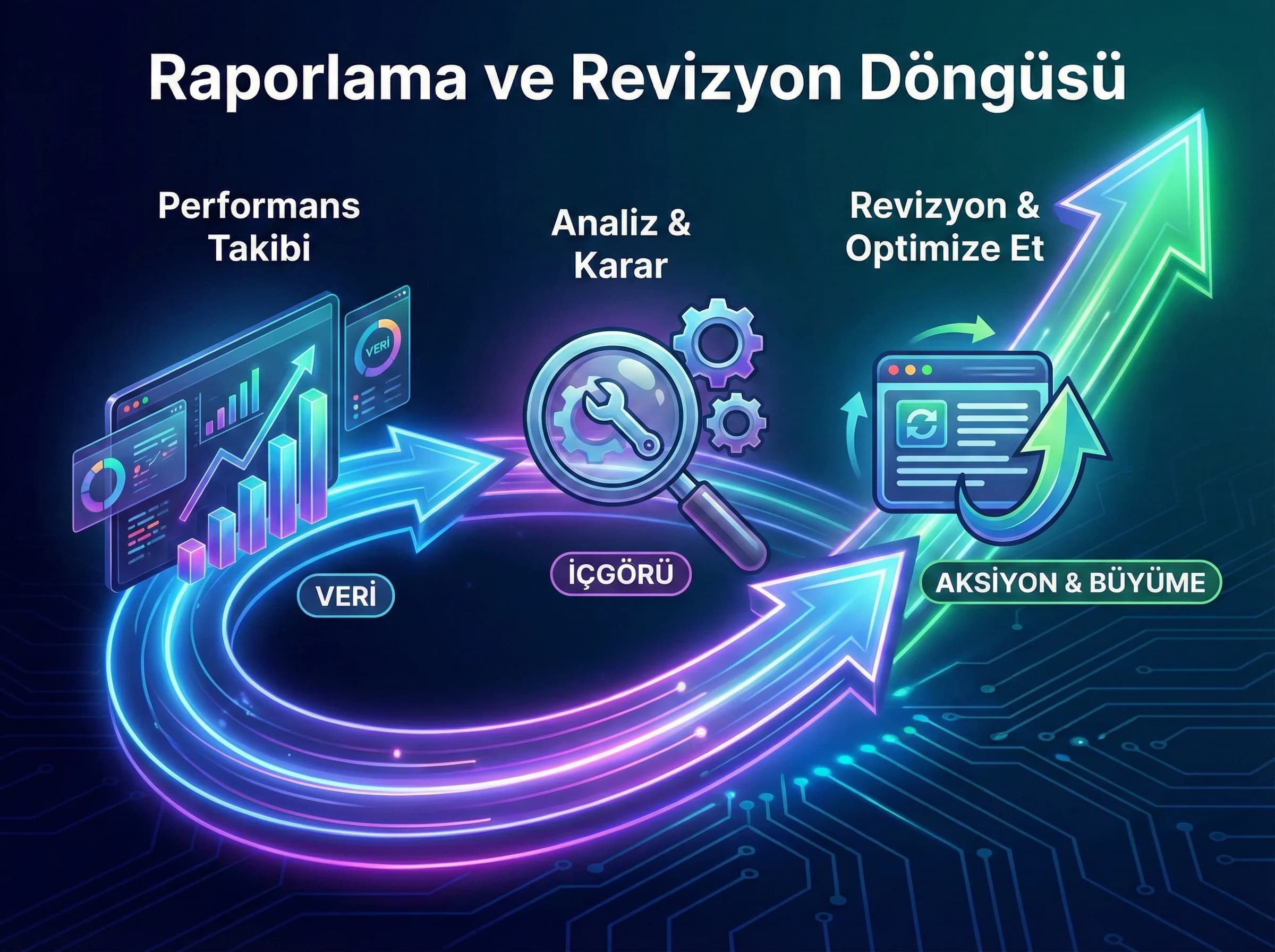 İçerik operasyon KPI kartı, yayın istikrarı ve görünürlük takibi