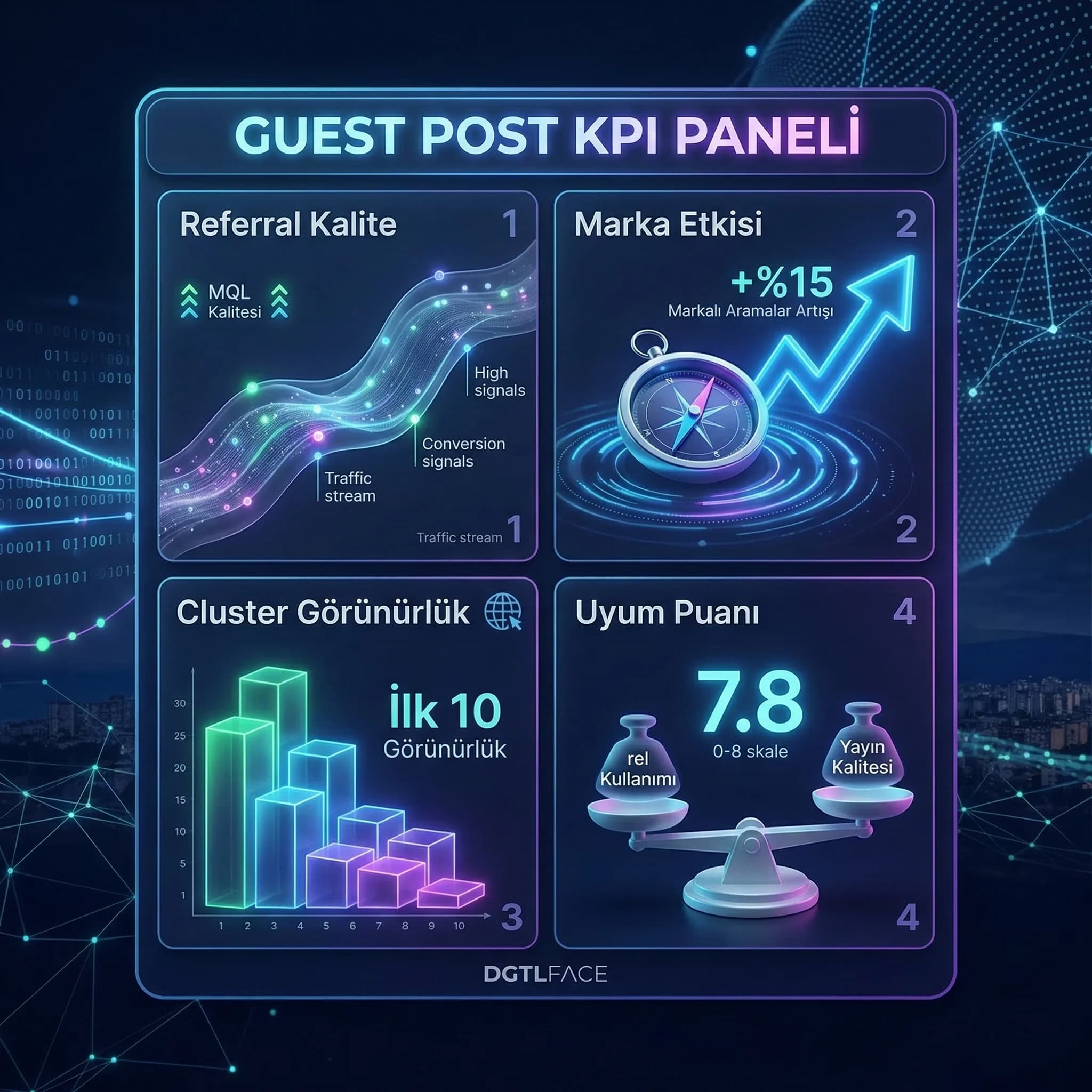 Guest post KPI paneli, referral trafik ve marka etkisi ölçümü