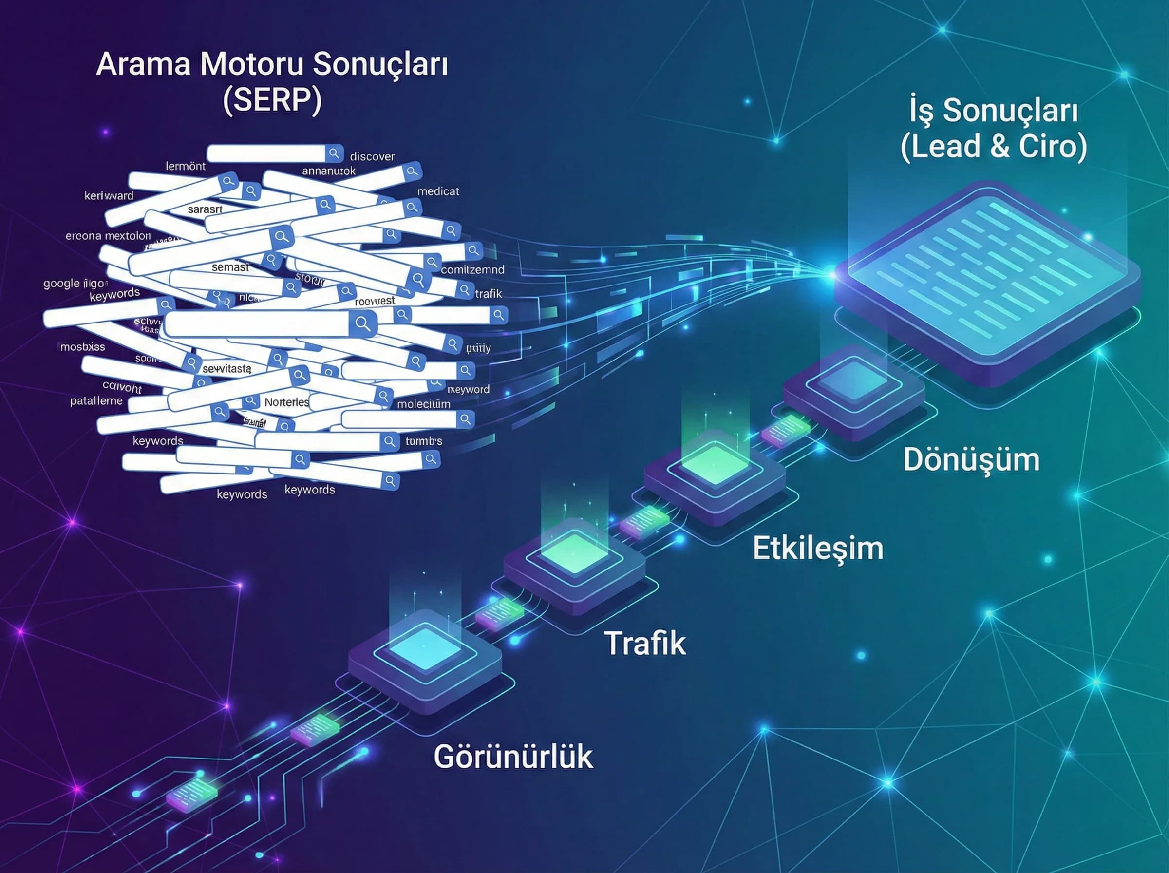 Funnel mantığı ayırıcı, amaç adımları netleştirmek, SEO raporlama bağlamı