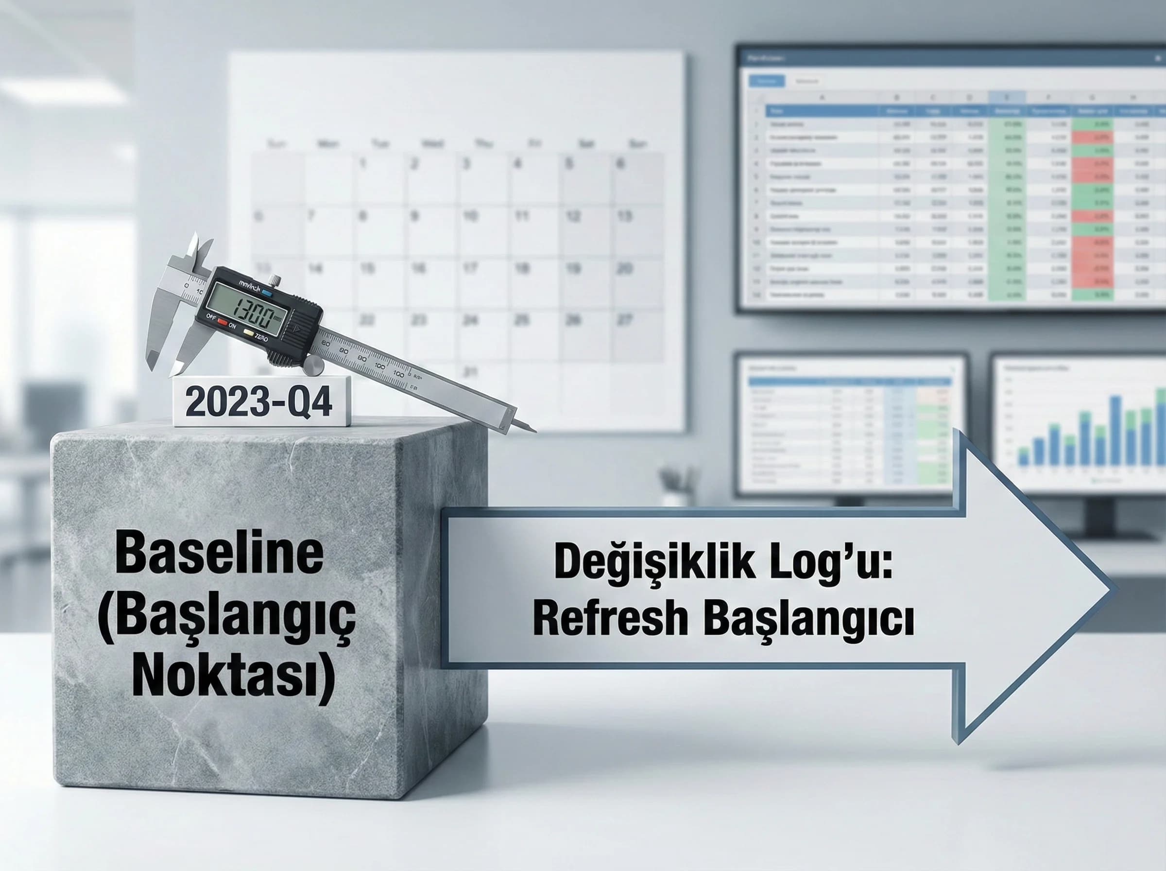 Baseline ve ölçüm geçişi, amaç karşılaştırmayı standardize etmek, ekip bağlamı