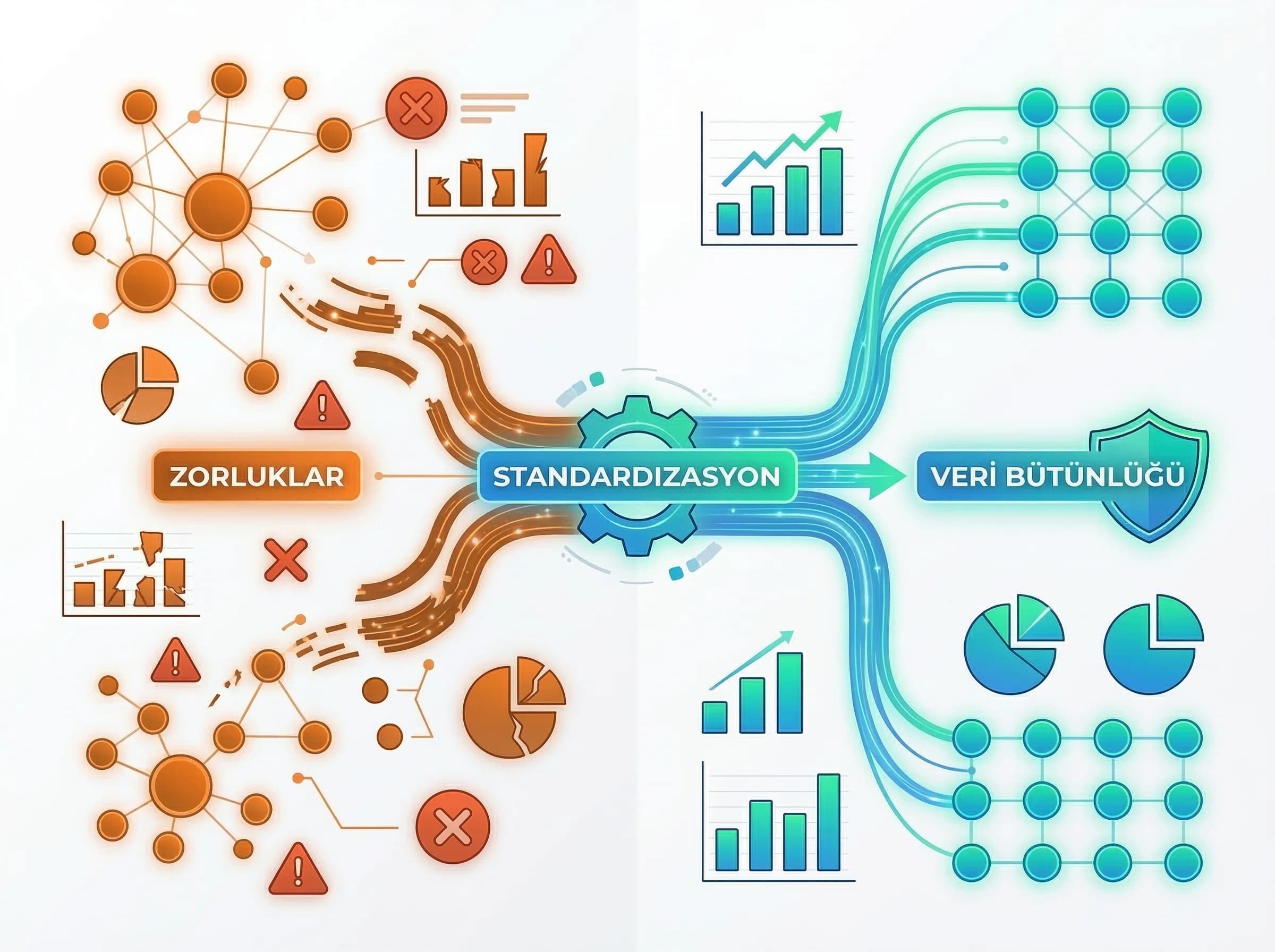 Veri bütünlüğü ve zorluklar ayırıcı, amaç standardizasyon, ajans bağlamı