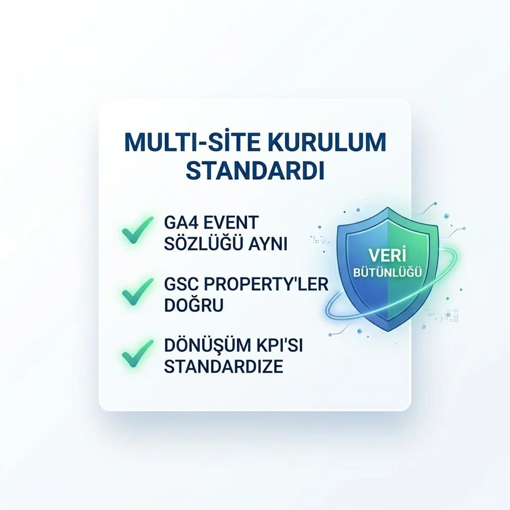 Multi-site raporlama checklist kartı, amaç kurulum standardı, kurum bağlamı