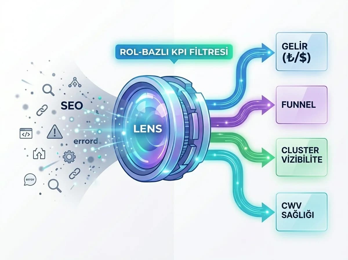 Rol bazlı KPI geçişi, amaç doğru lens, yönetici raporu bağlamı