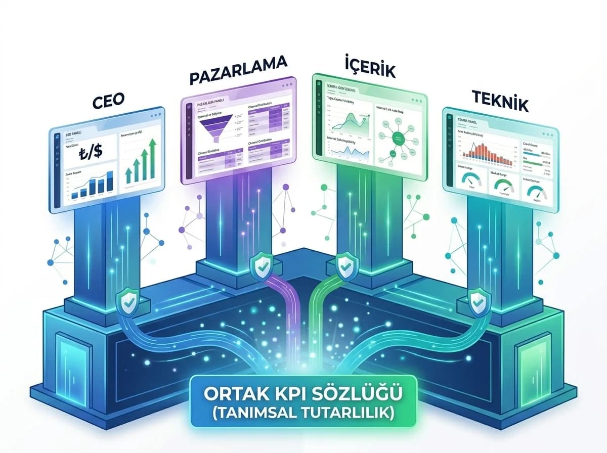 Tek gerçek farklı paneller ayırıcı, amaç ortak tanımlar, kurum bağlamı