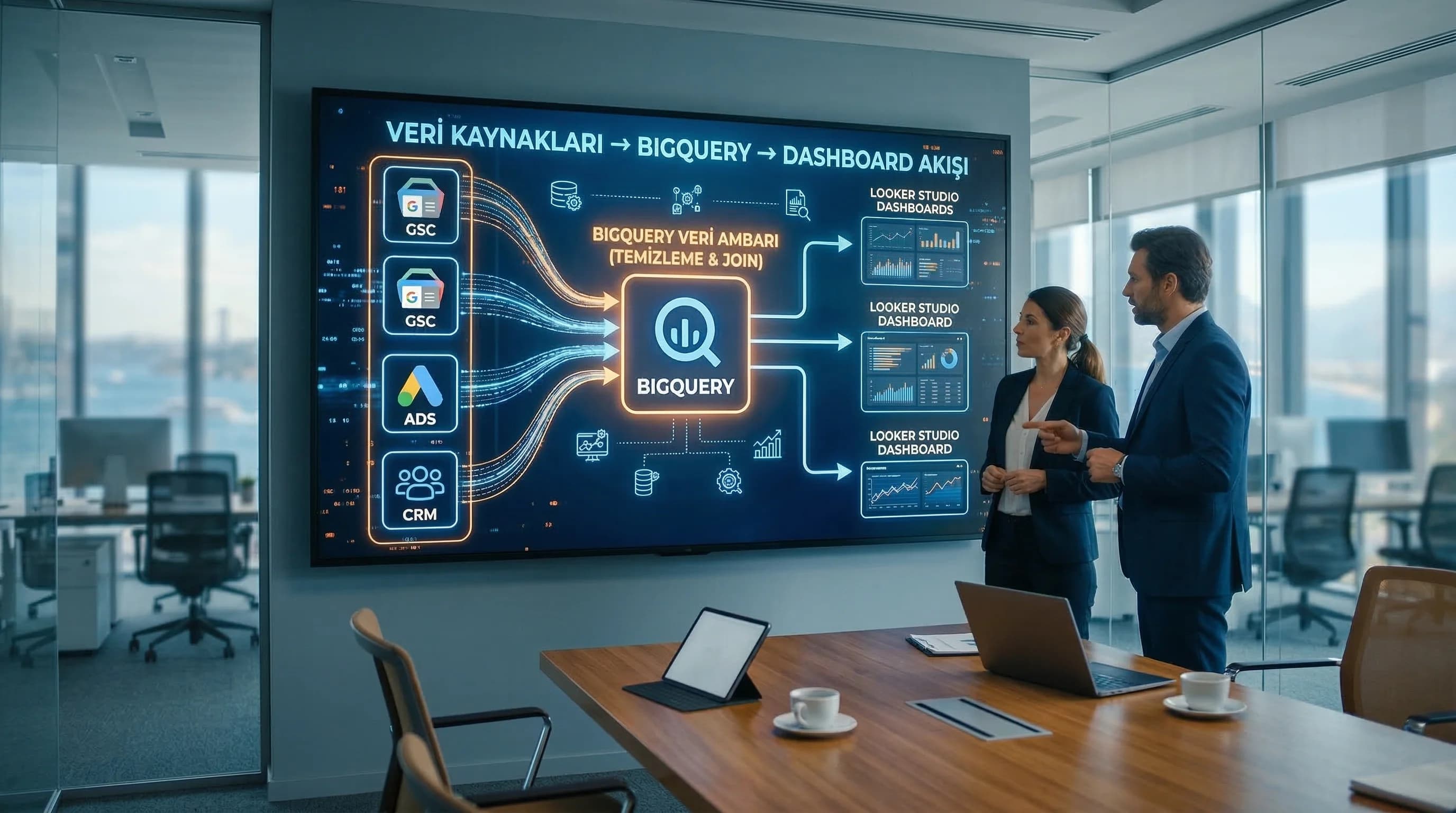 Kaynaklardan BigQuery’ye veri akışı, amaç tek havuz, ajans raporlama bağlamı