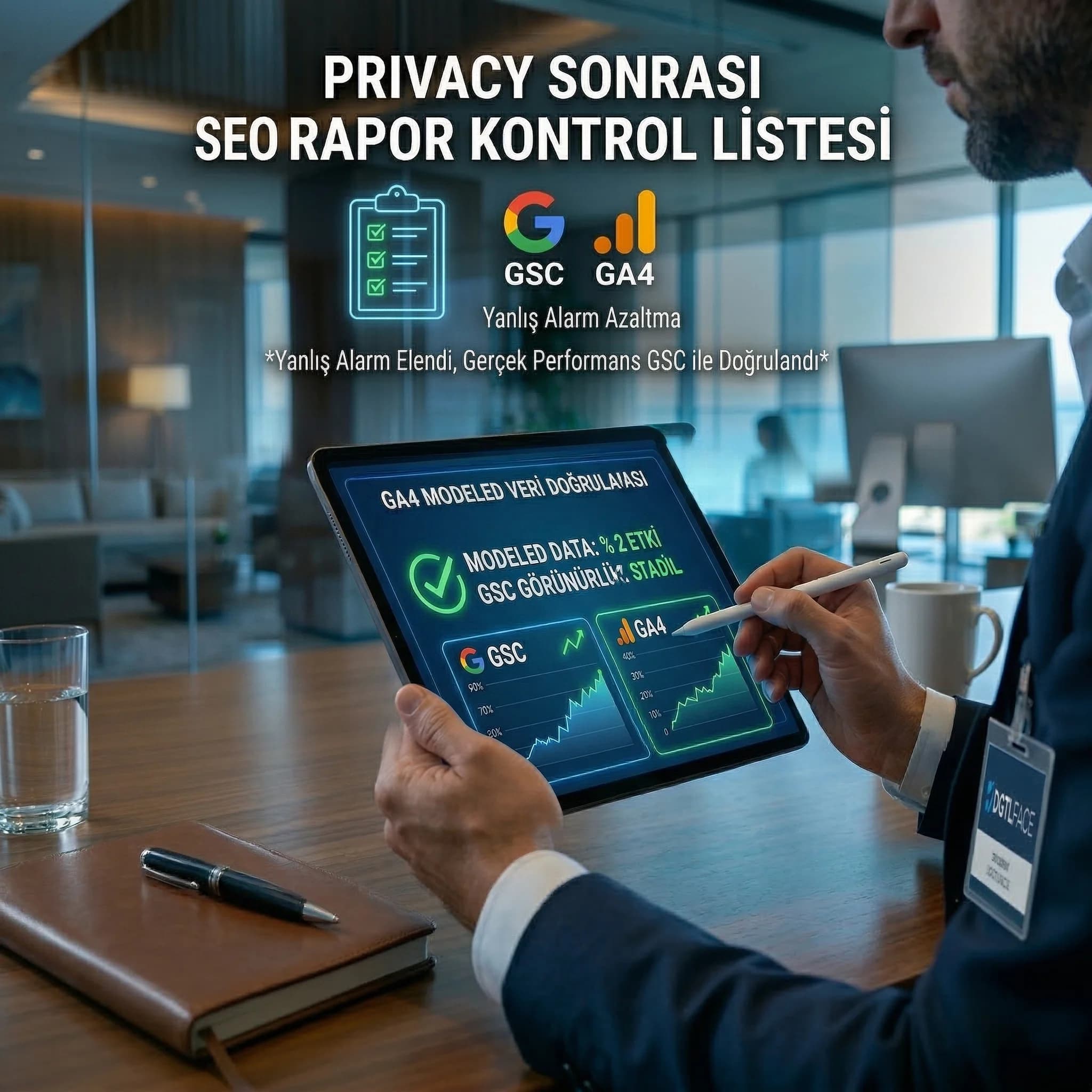 Privacy sonrası rapor checklist kartı, yanlış alarmı azaltma, ajans bağlamı