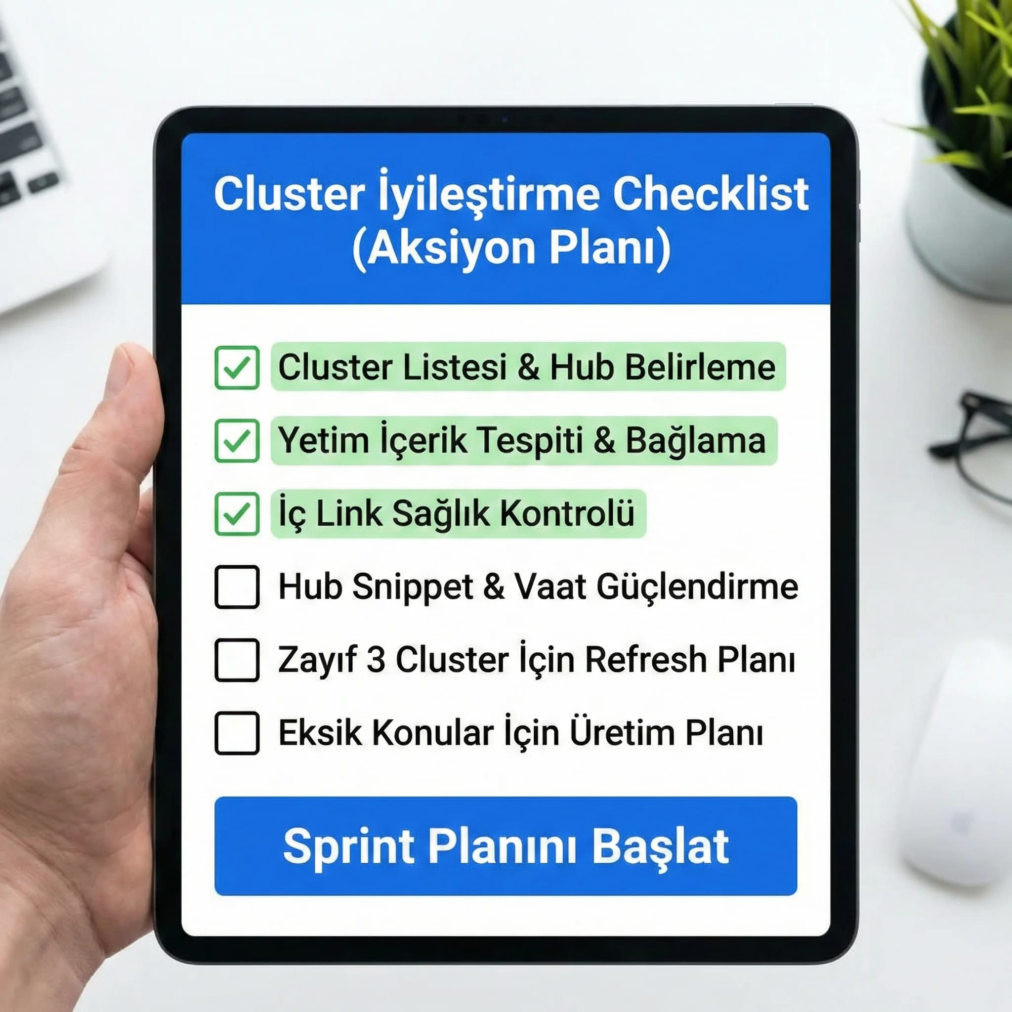 Cluster rapor deliverables kartı, amaç portföy yönetimi, kurumsal bağlamı