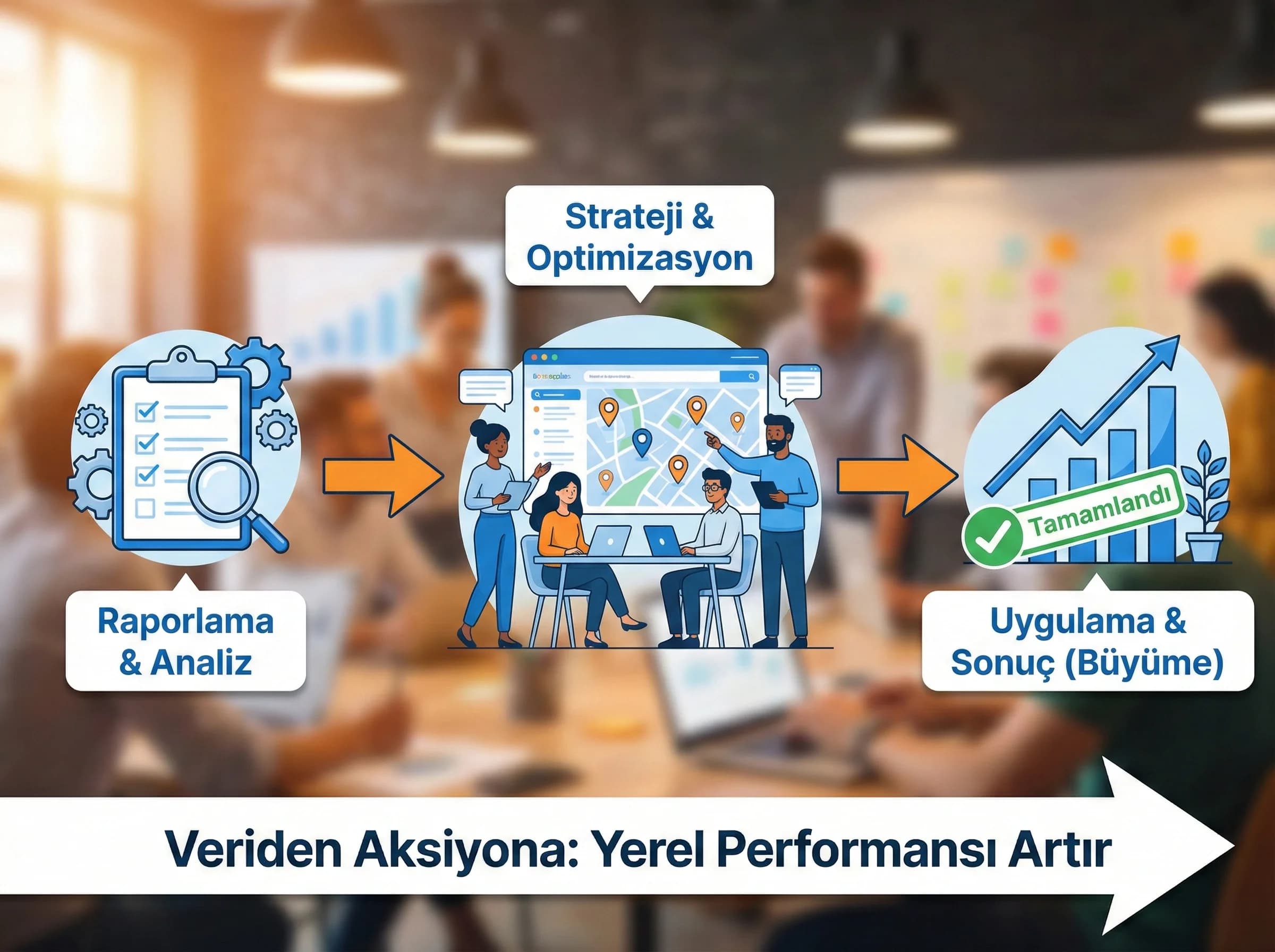 Yerel KPI kartları, amaç hızlı okuma, otel ve lokal işletme bağlamı