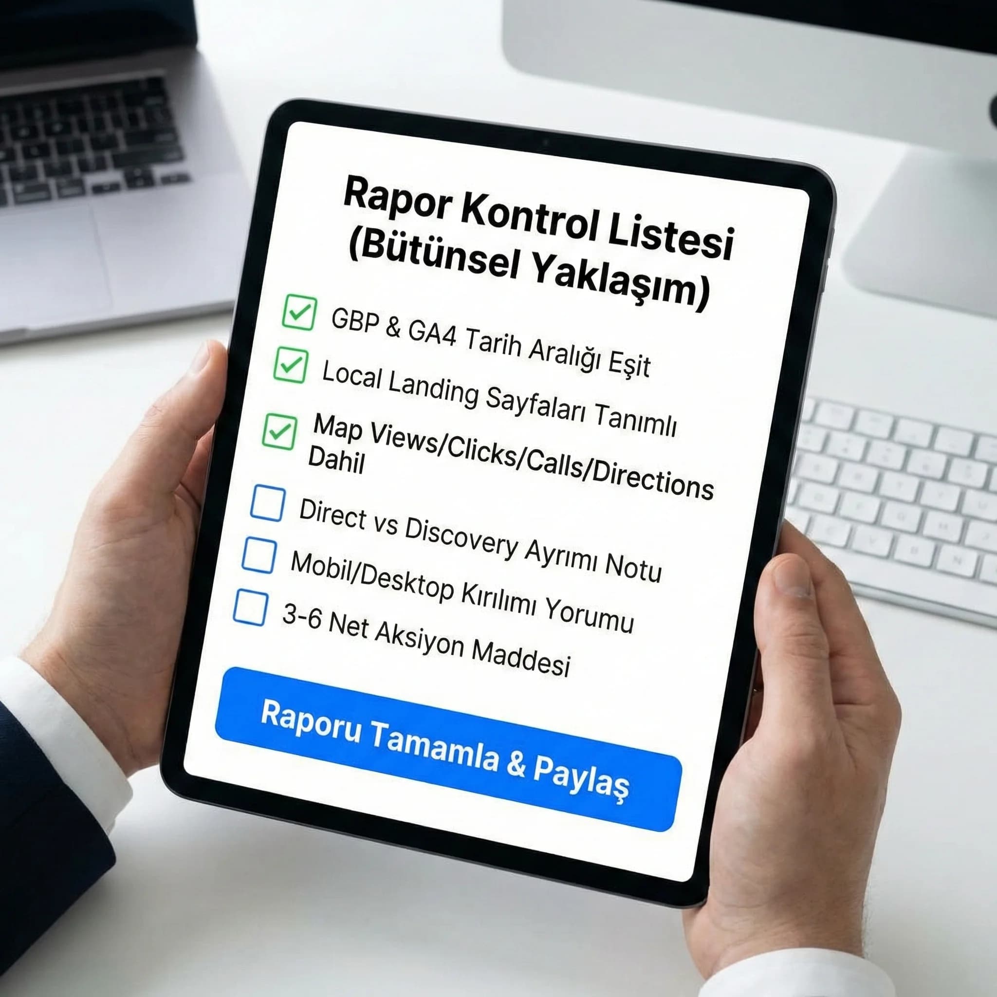 Yerel rapor deliverables kartı, amaç yönetici sunumu, ajans bağlamı