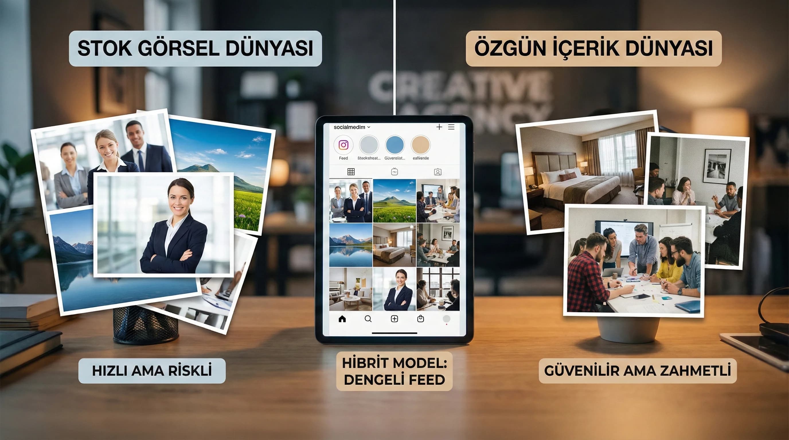 Stok Görsel mi, Özgün İçerik mi? Dengeli Sosyal Medya Feed’i Nasıl Kurulur?