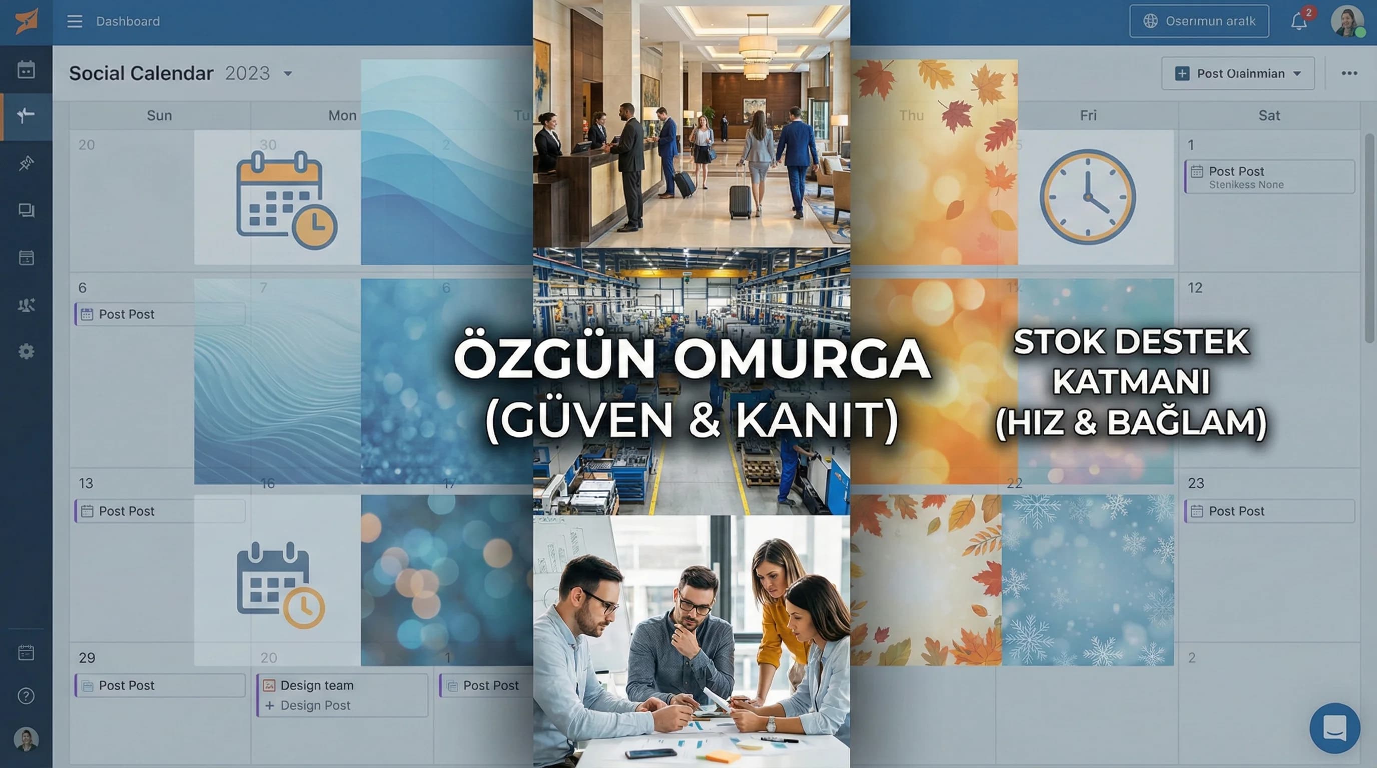 Özgün omurga + stok destek katmanı bağlam görseli