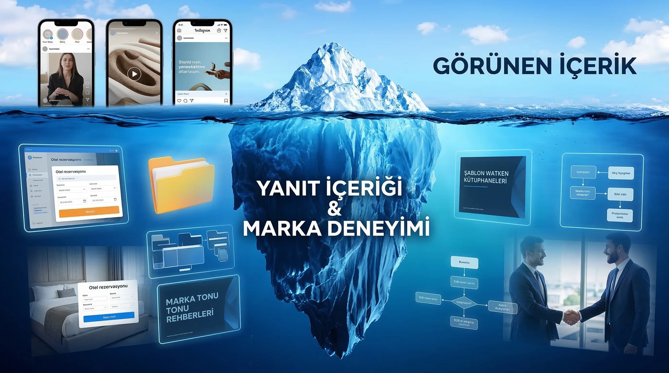 Yanıt içeriğinin görünmeyen yüzü bağlam görseli, marka tonu