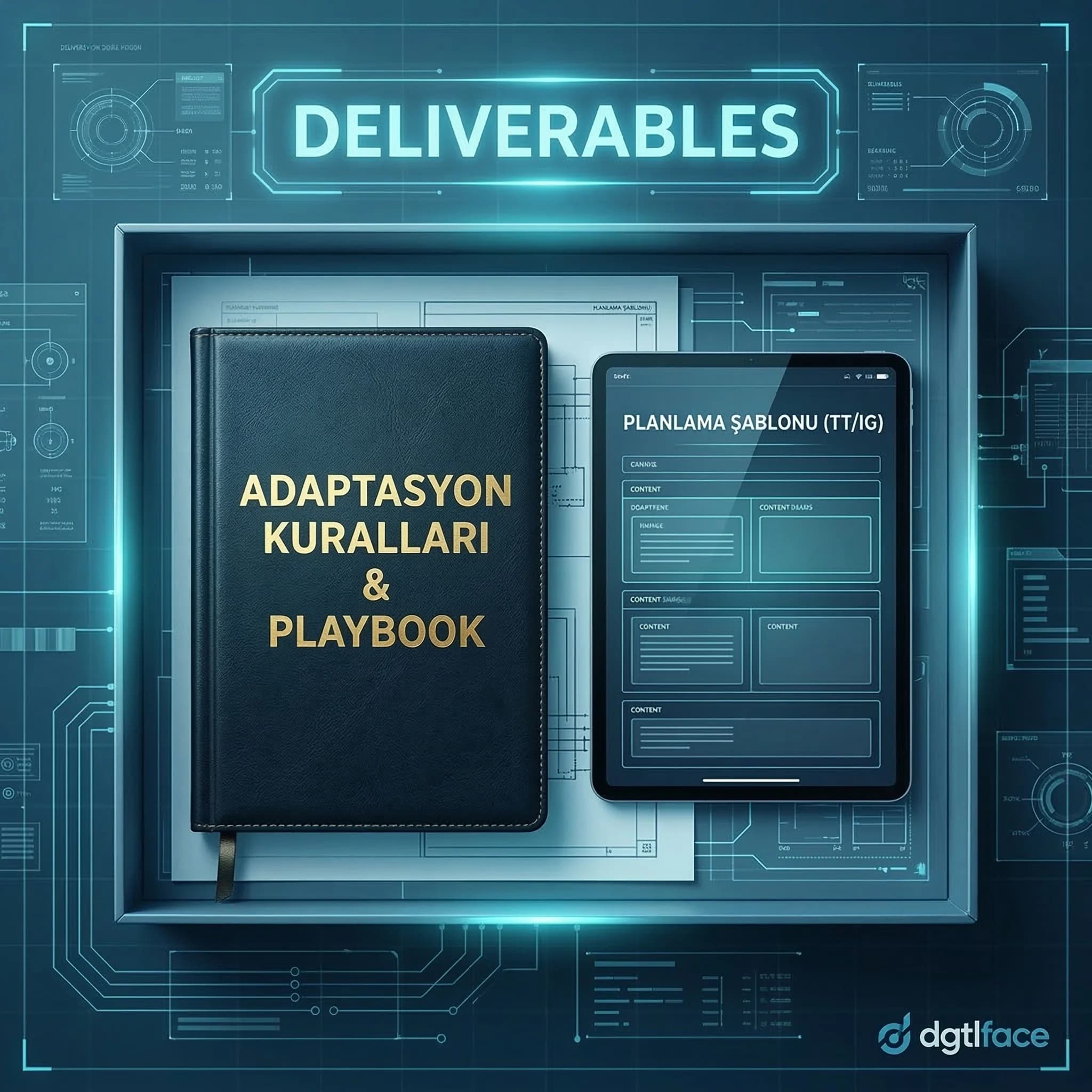 Adaptasyon kuralları ve playbook deliverables görseli