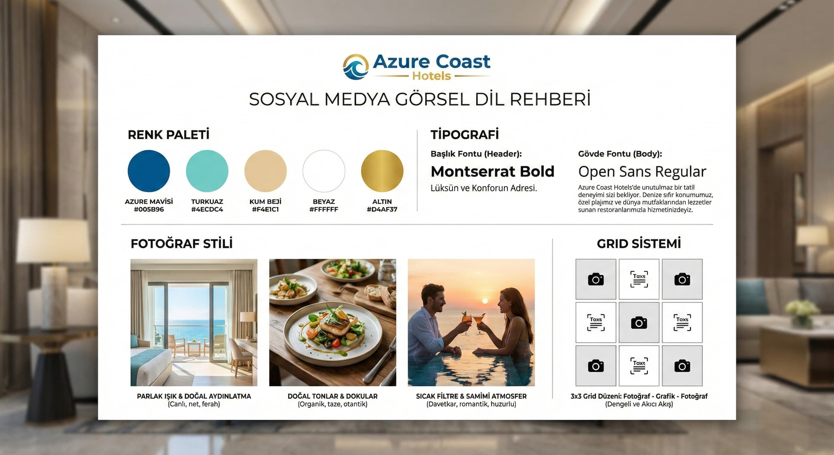 Otel sosyal medya görsel dil rehberi mini kılavuz