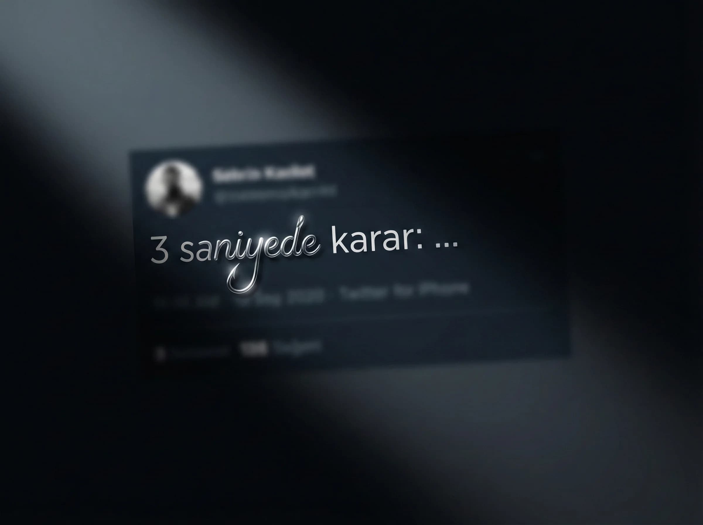 Hook bölüm ayırıcı görseli, sosyal medya copywriting