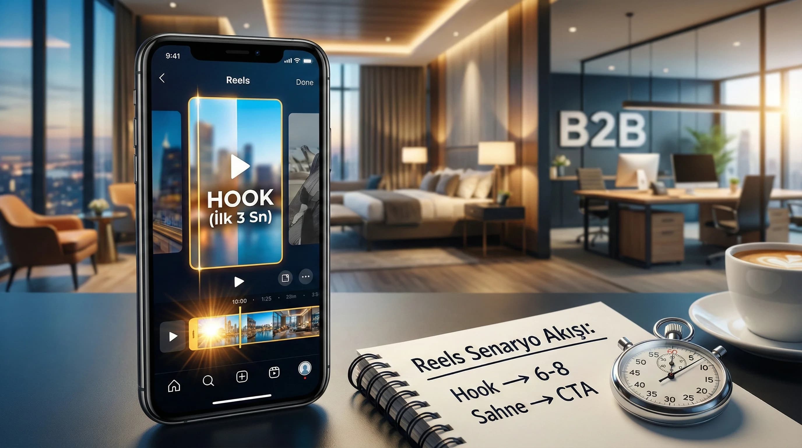 Reels ve Kısa Video İçin İlk 3 Saniye ve Hook Stratejisi