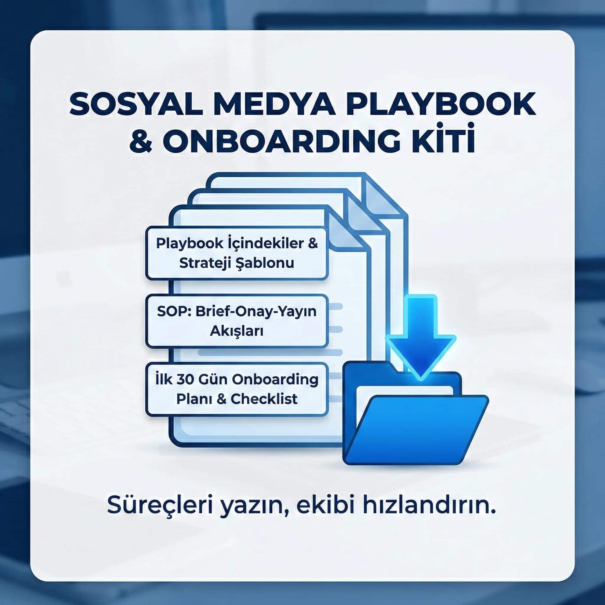 Playbook dokümanı SOP şablonları ve handover paketi deliverables setini özetleyen proof kartı