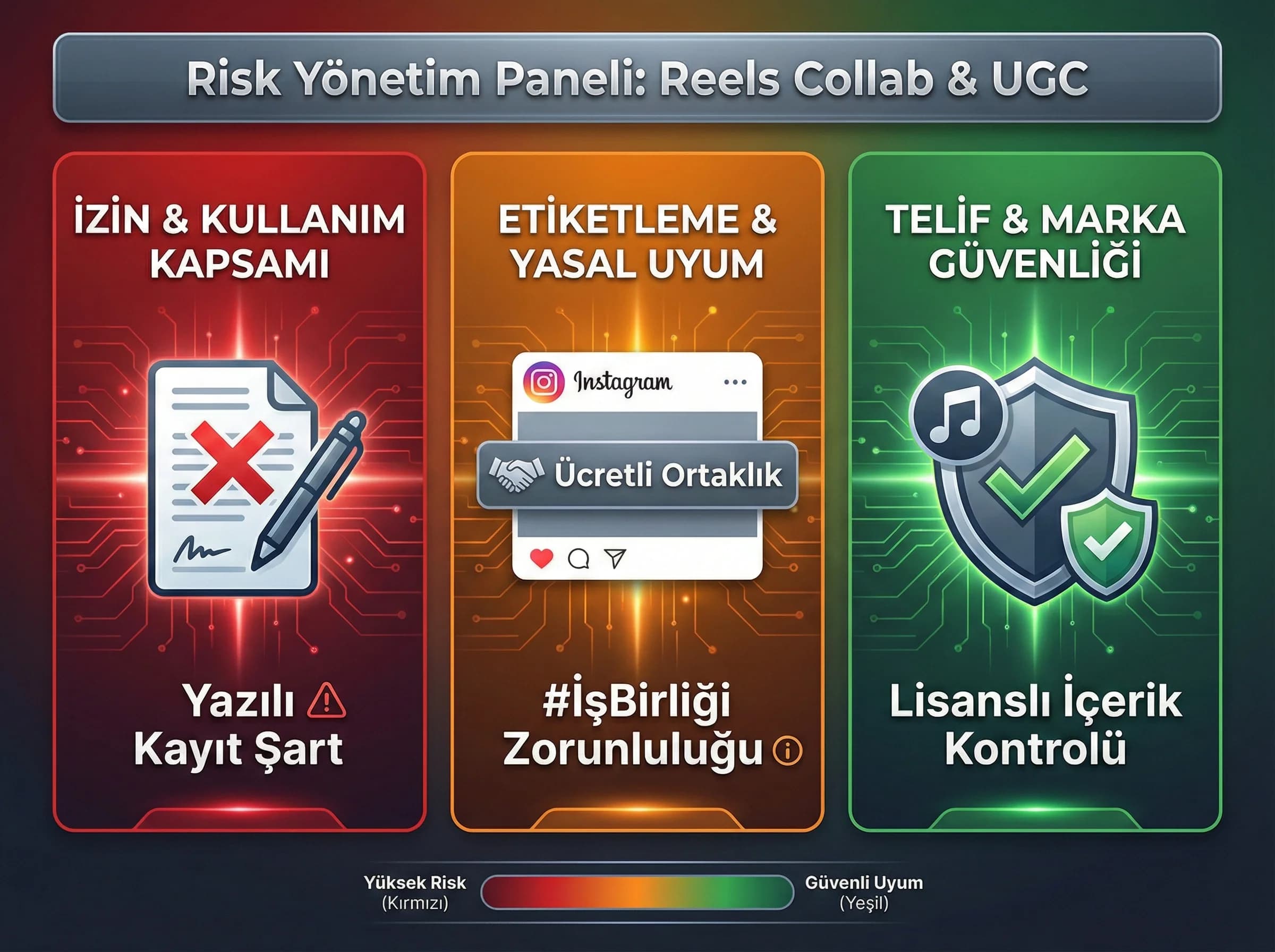 UGC ve influencer risk yönetimini özetleyen bölüm görseli