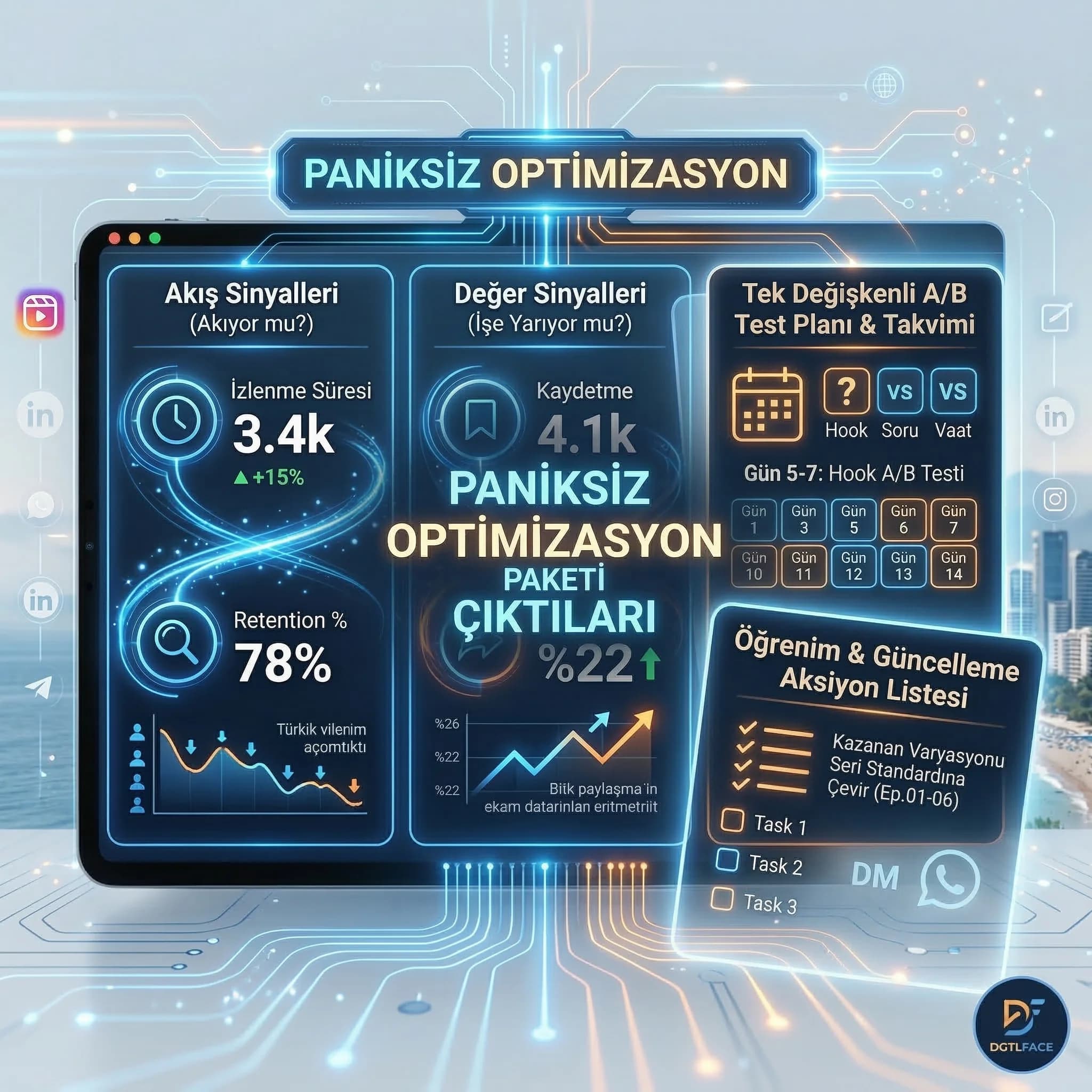 Trend okuma, test planı ve aksiyon çıktıları proof kartı