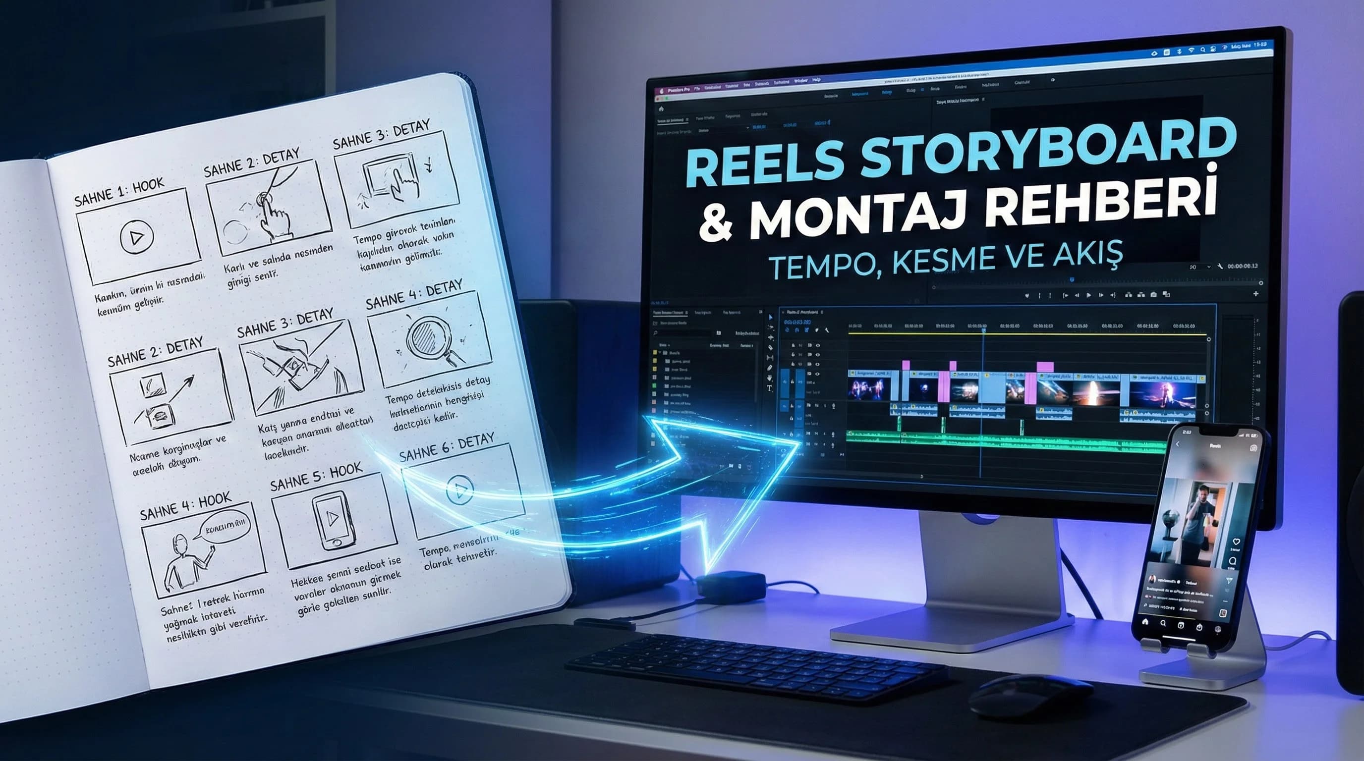 Reels Storyboard ve Montaj: Tempo, Kesme ve Akış Rehberi