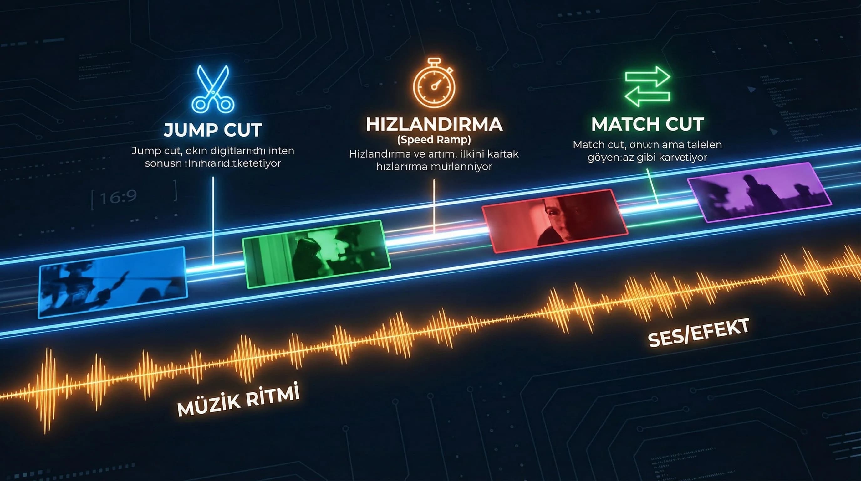 Tempo ve cut kararlarını açıklayan kısa video bağlam görseli