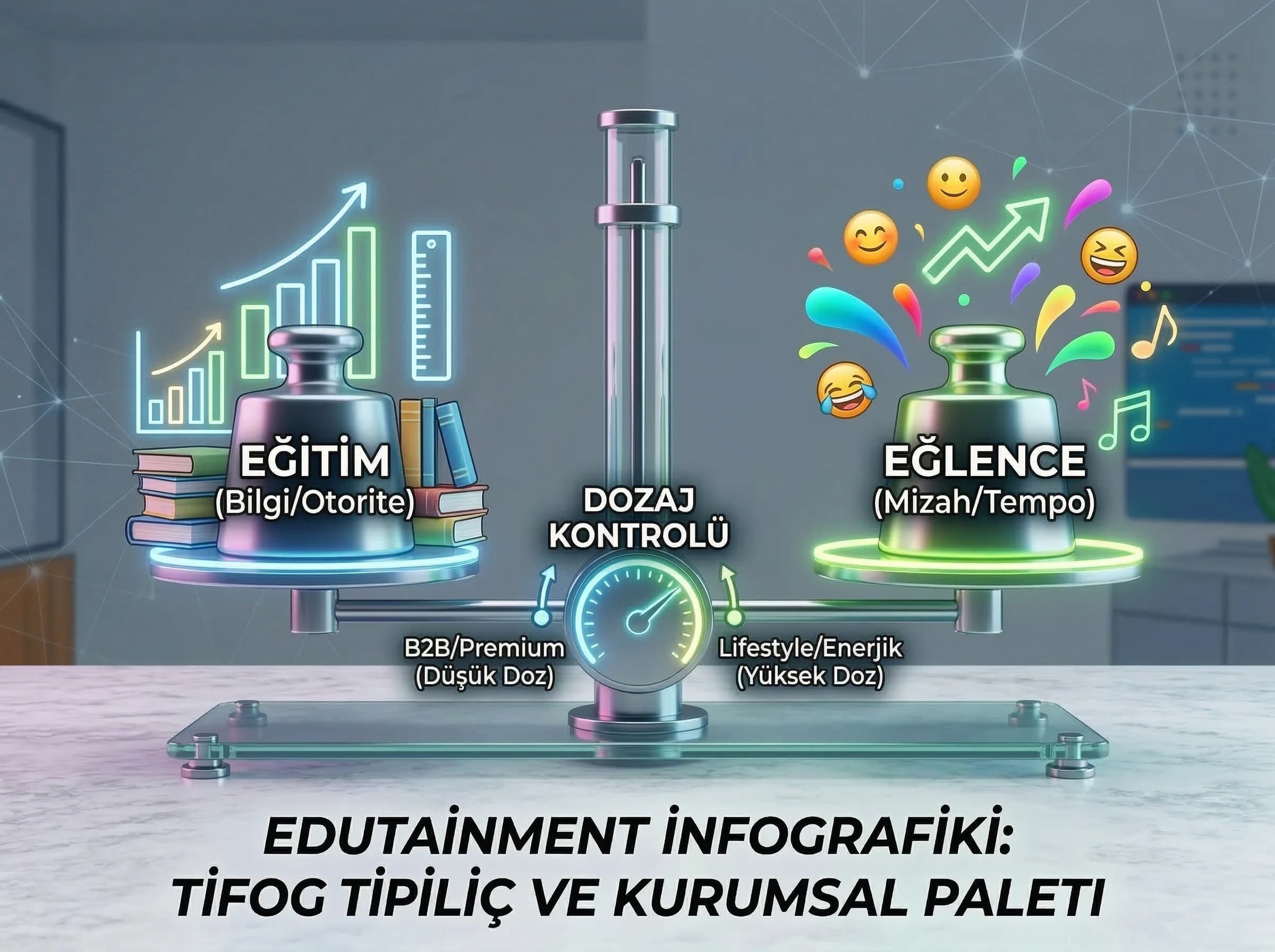 Eğitim–eğlence dozajını anlatan bölüm ayırıcı görseli