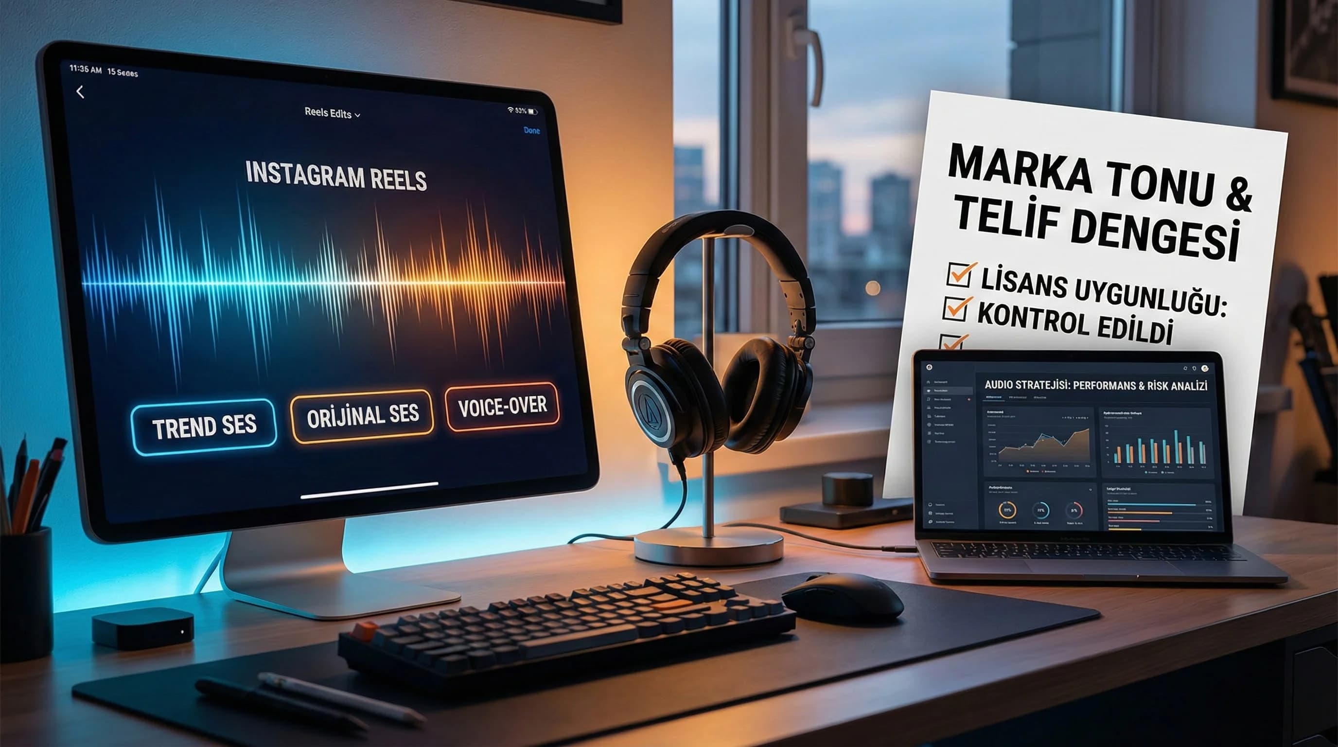 Reels Ses ve Müzik Stratejisi: Trend Sesler, Lisans ve Marka Tonu