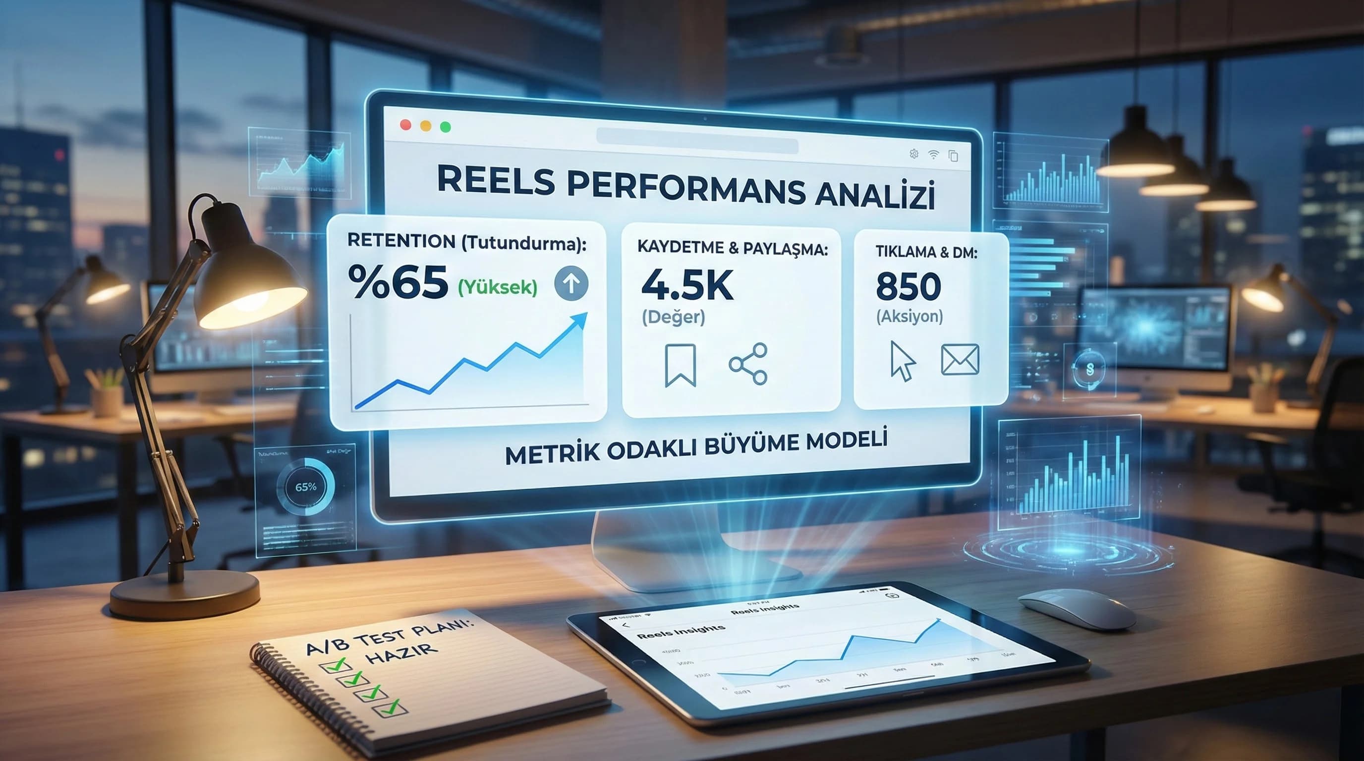 Reels Performans Analizi ve Optimizasyon: İzlenme, Kaydetme ve Tıklama